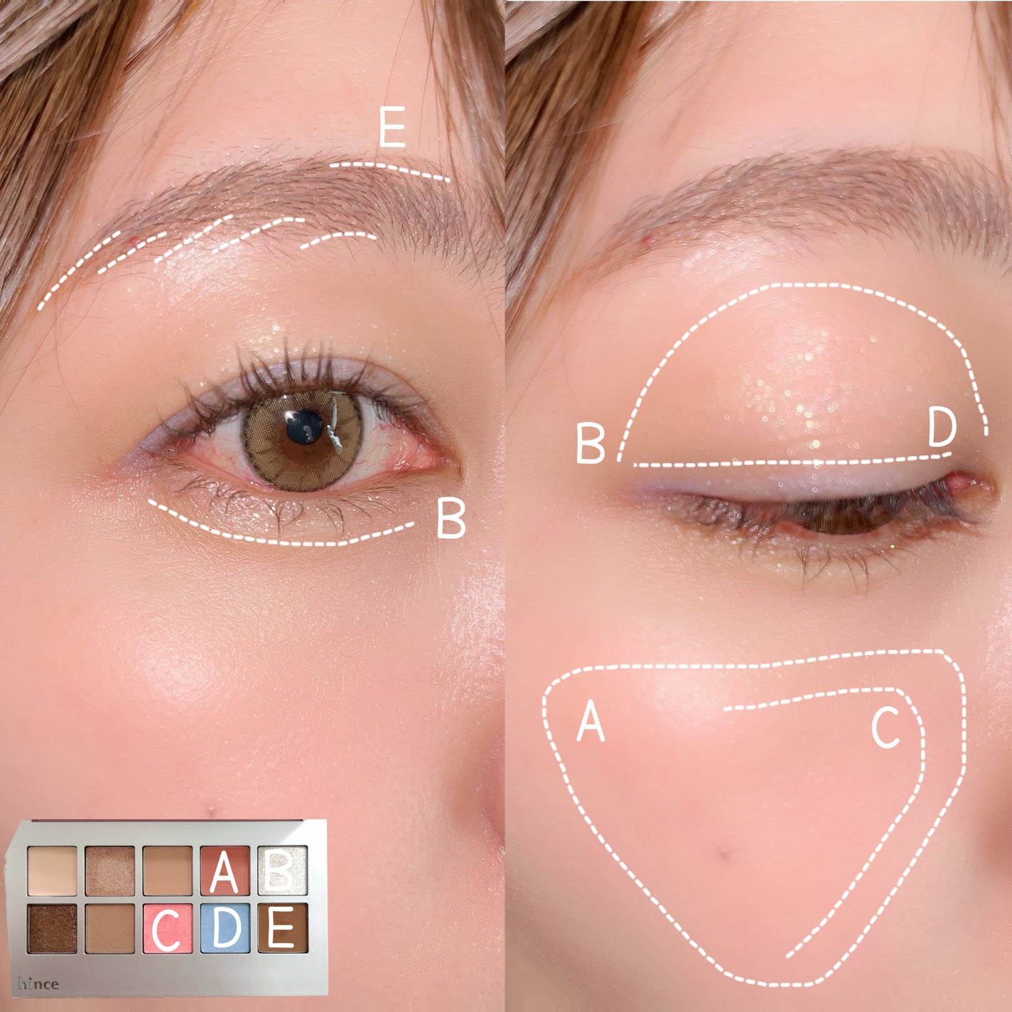 ニューデップスアイシャドウパレット/hince/アイシャドウパレットを使ったクチコミ(2枚目)