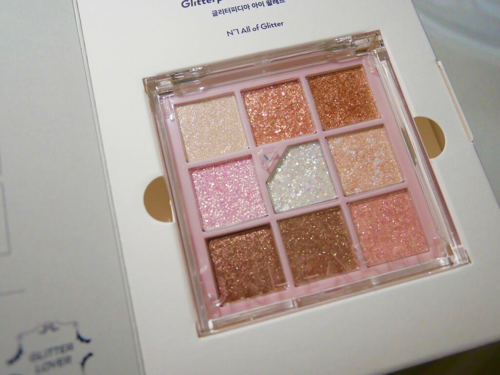 グリッターペディアアイパレット/unleashia/アイシャドウパレットを使ったクチコミ(2枚目)