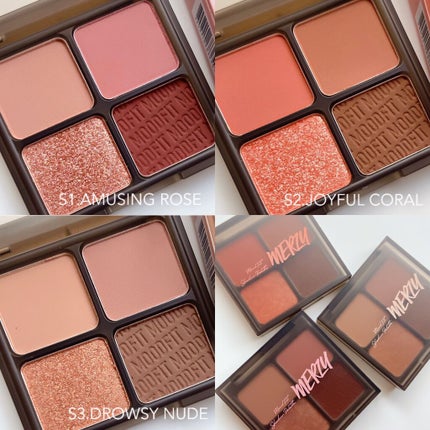 MERZY ムードフィットシャドウパレットのクチコミ「韓国コスメ💕MERZYの新作パレット💓✨
☑︎MERZY
ムードフィットシャドウパレット
S.....」(2枚目)