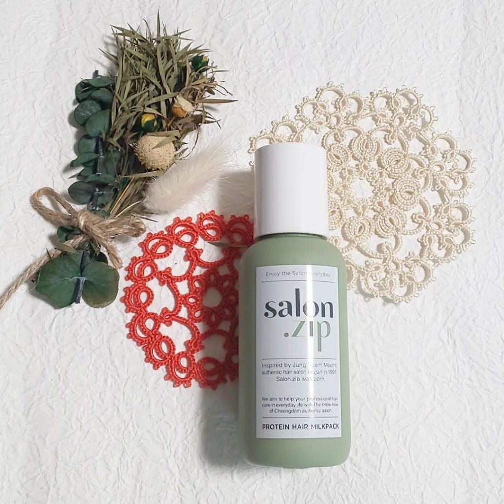 きつね on LIPS 「ジョンセンムルプロテインヘアミルクパック🐥洗い流さないヘアパッ..」(1枚目)