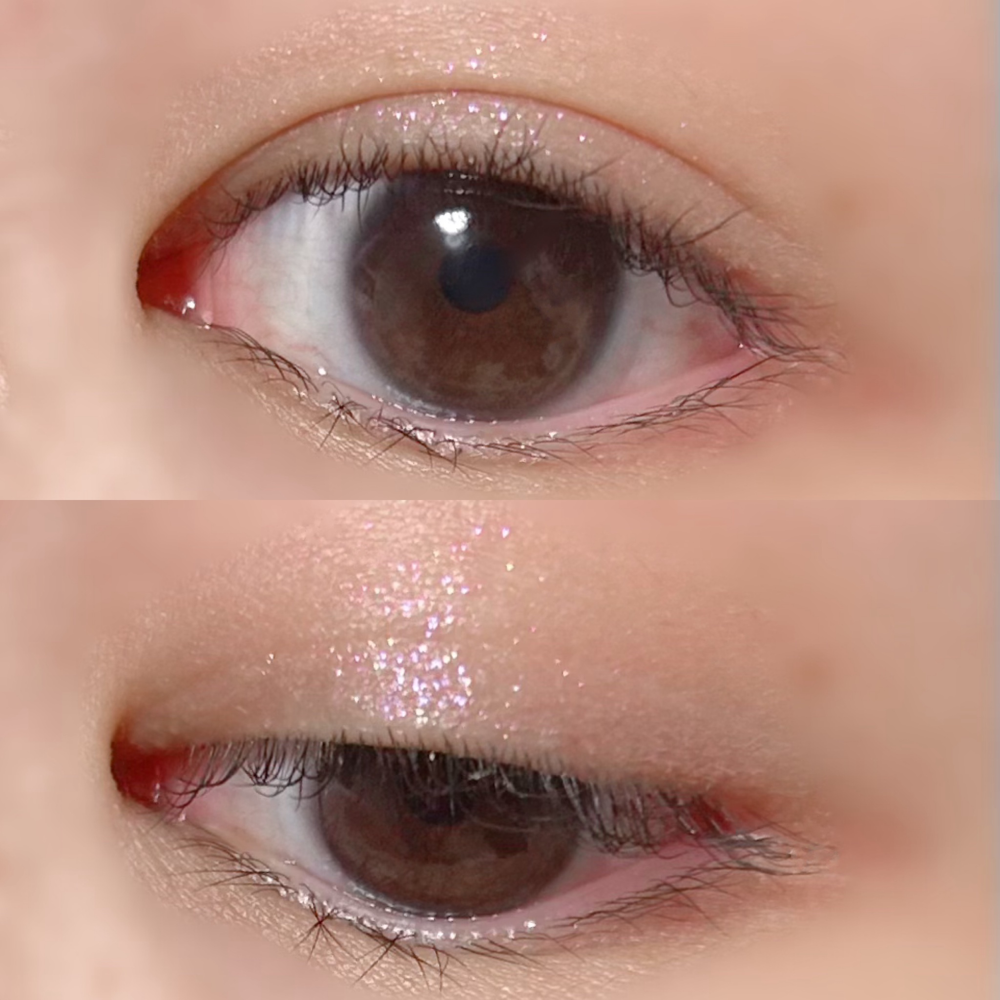  シアー グリッターアイズ/KiSS/単色アイシャドウを使ったクチコミ（2枚目）