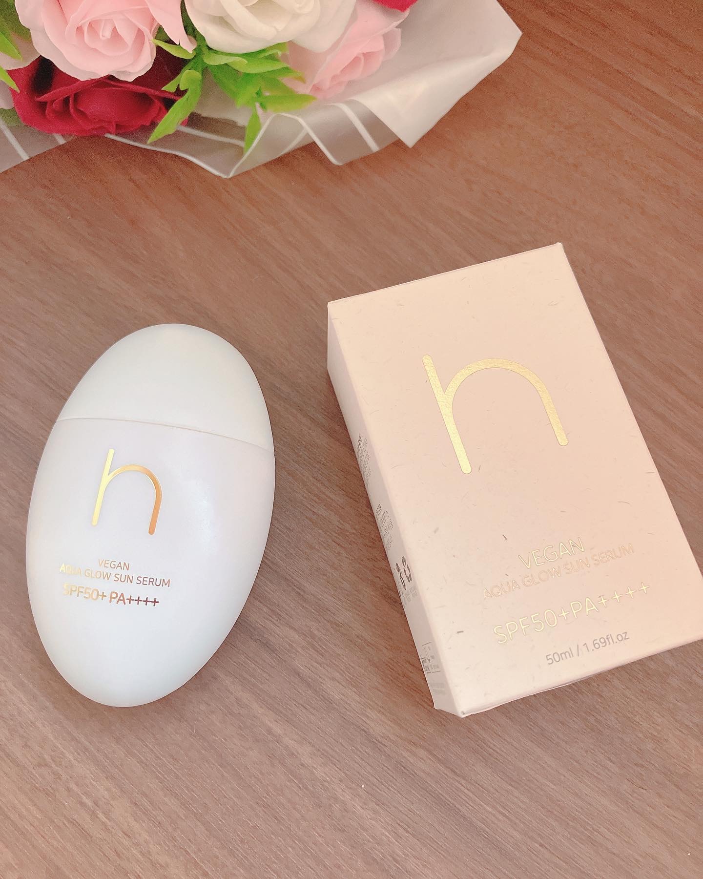 ヴィーガンアクアグロウサンセラム/HAMEL/日焼け止めローションを使ったクチコミ（3枚目）