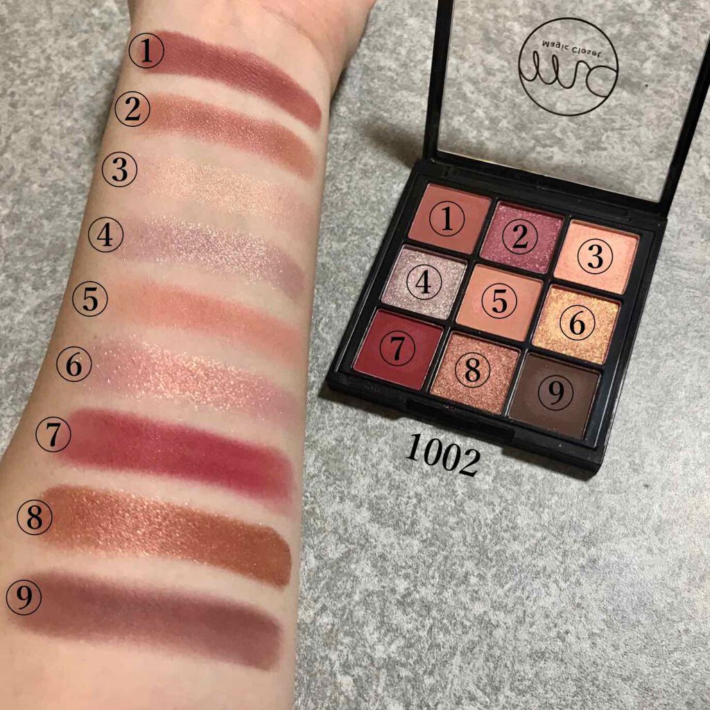 MC9色アイシャドウパレット/MAGIC CLOSET/アイシャドウパレットを使ったクチコミ(3枚目)