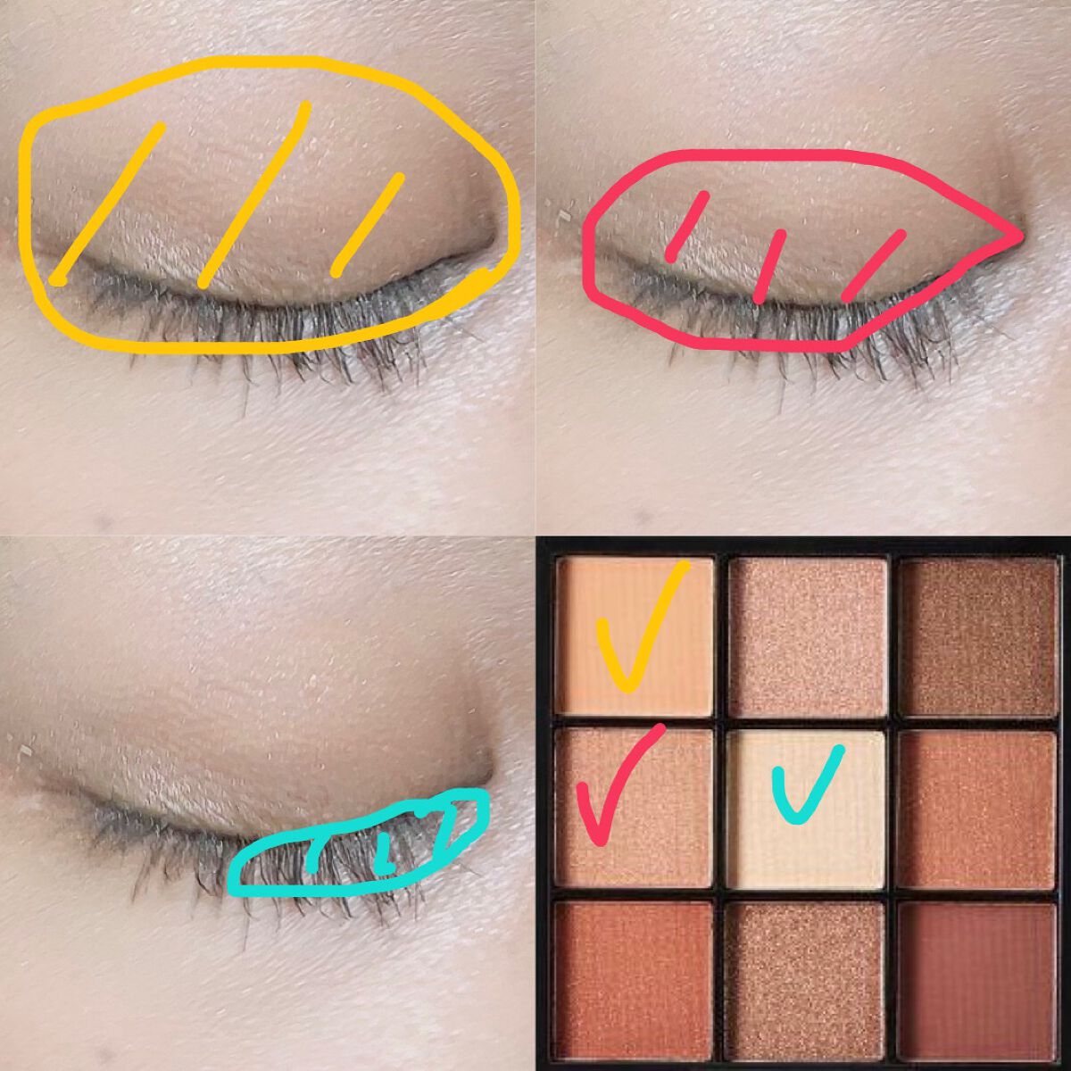 UR GLAM BLOOMING EYE COLOR PALETTE/U R GLAM/アイシャドウパレットを使ったクチコミ(2枚目)