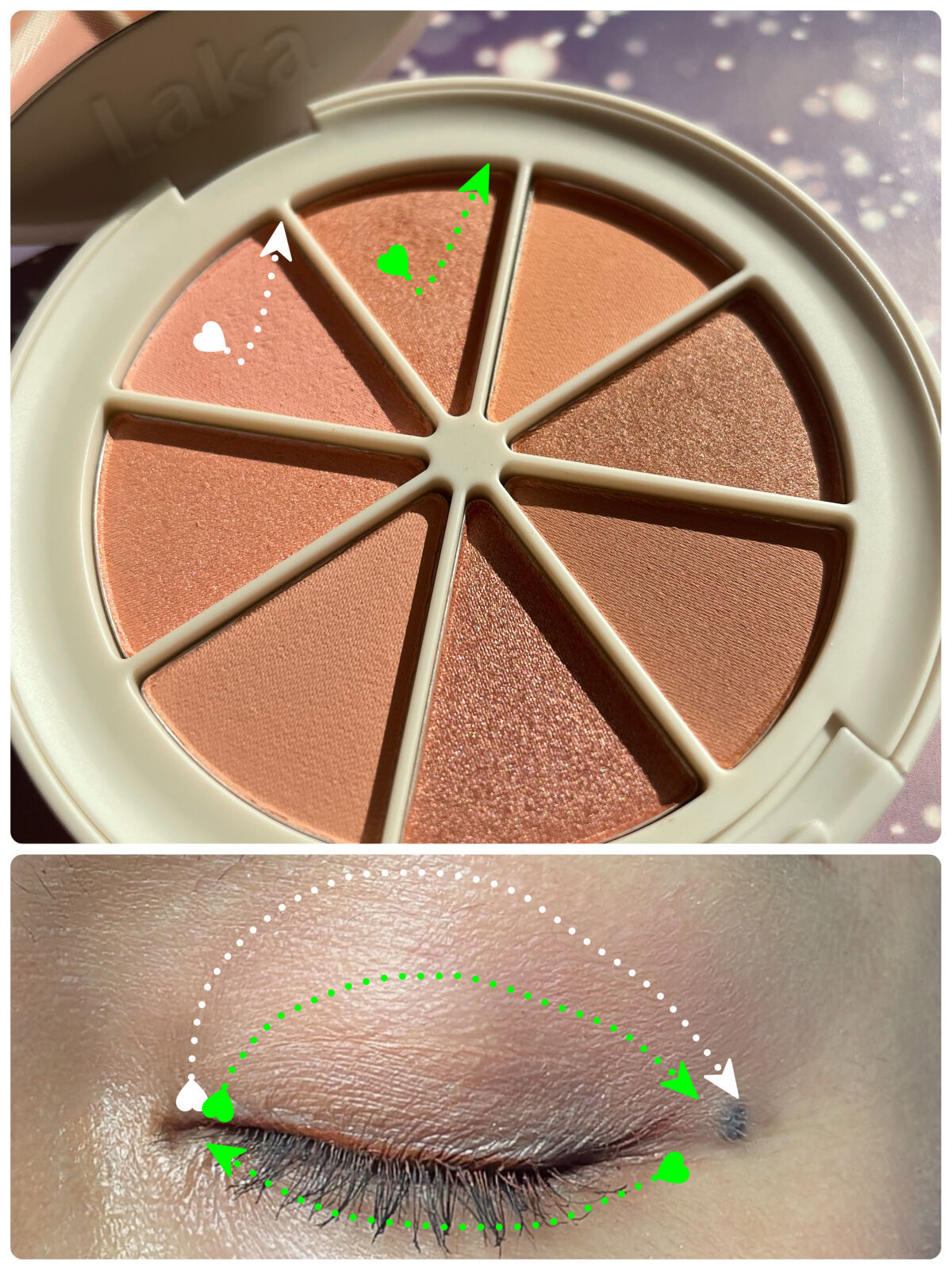 ミドルトーンアイシャドウコレクターパレット/Laka/アイシャドウパレットを使ったクチコミ（3枚目）