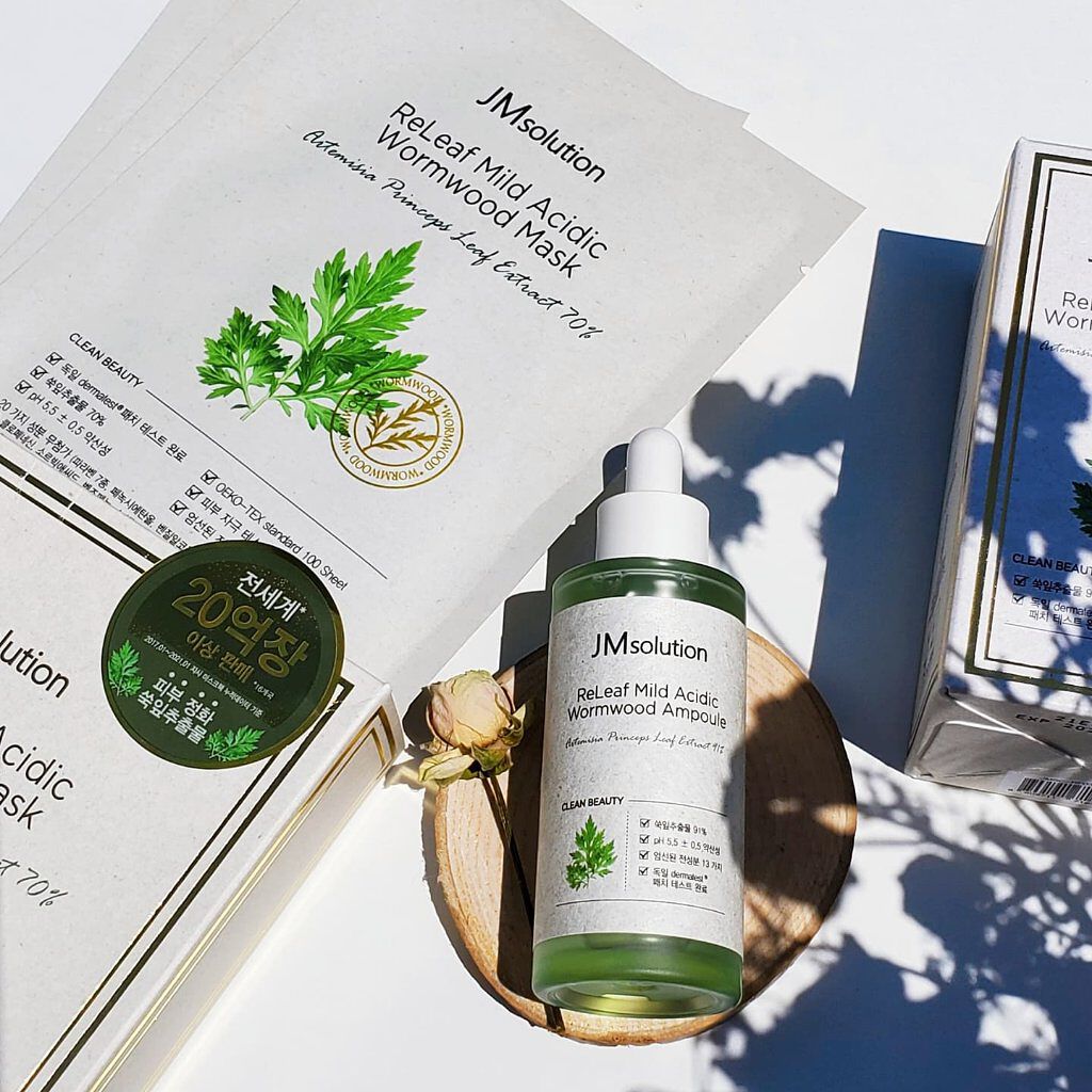 リリーフ弱酸性ヨモギマスクパック/JMsolution/シートマスク・パックを使ったクチコミ（1枚目）