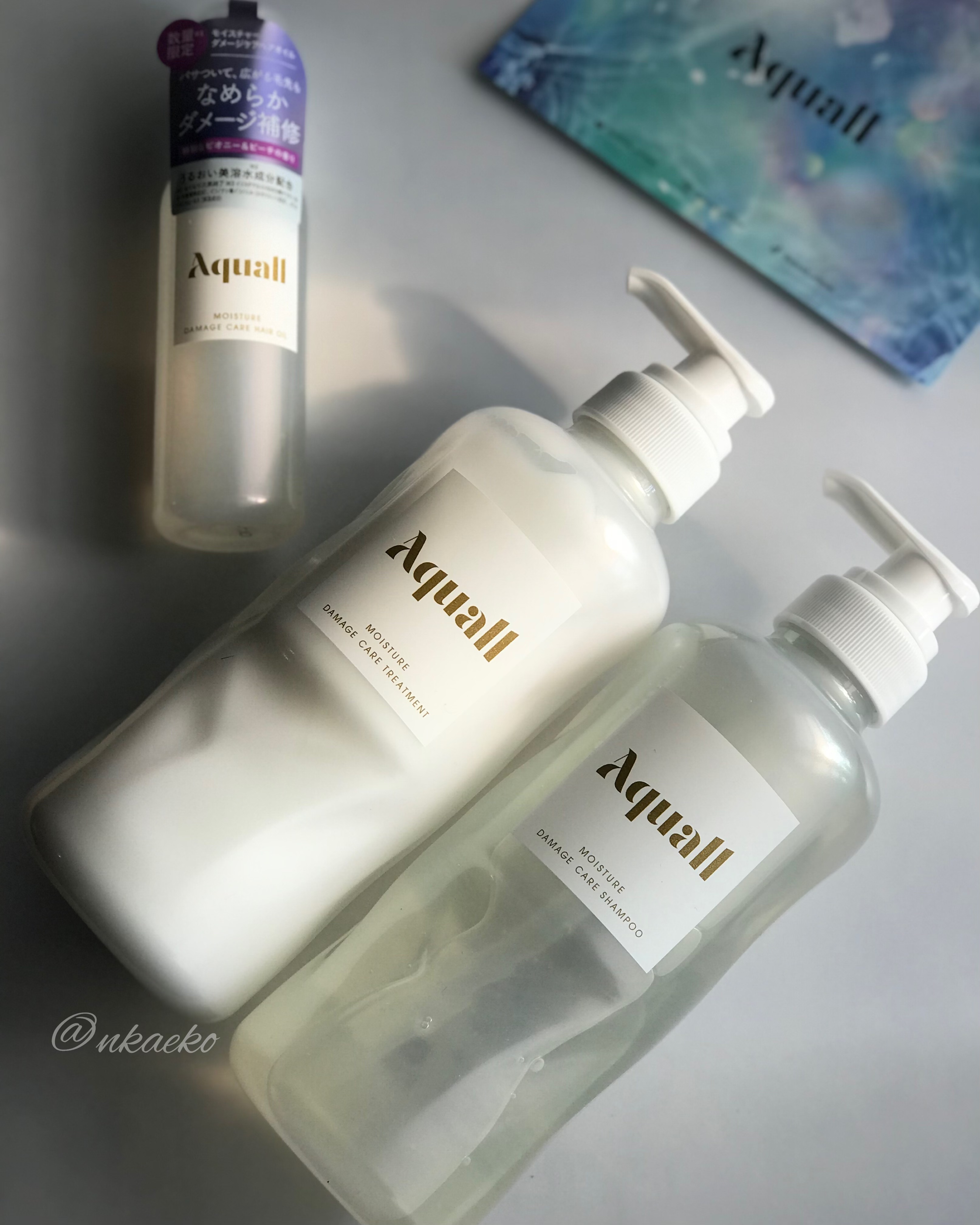 モイスチャーダメージケア シャンプー/ トリートメント［クリスタルエディション］ ピオニー&グリーンアップルの香り　　/Aquall/市販シャンプーを使ったクチコミ（1枚目）