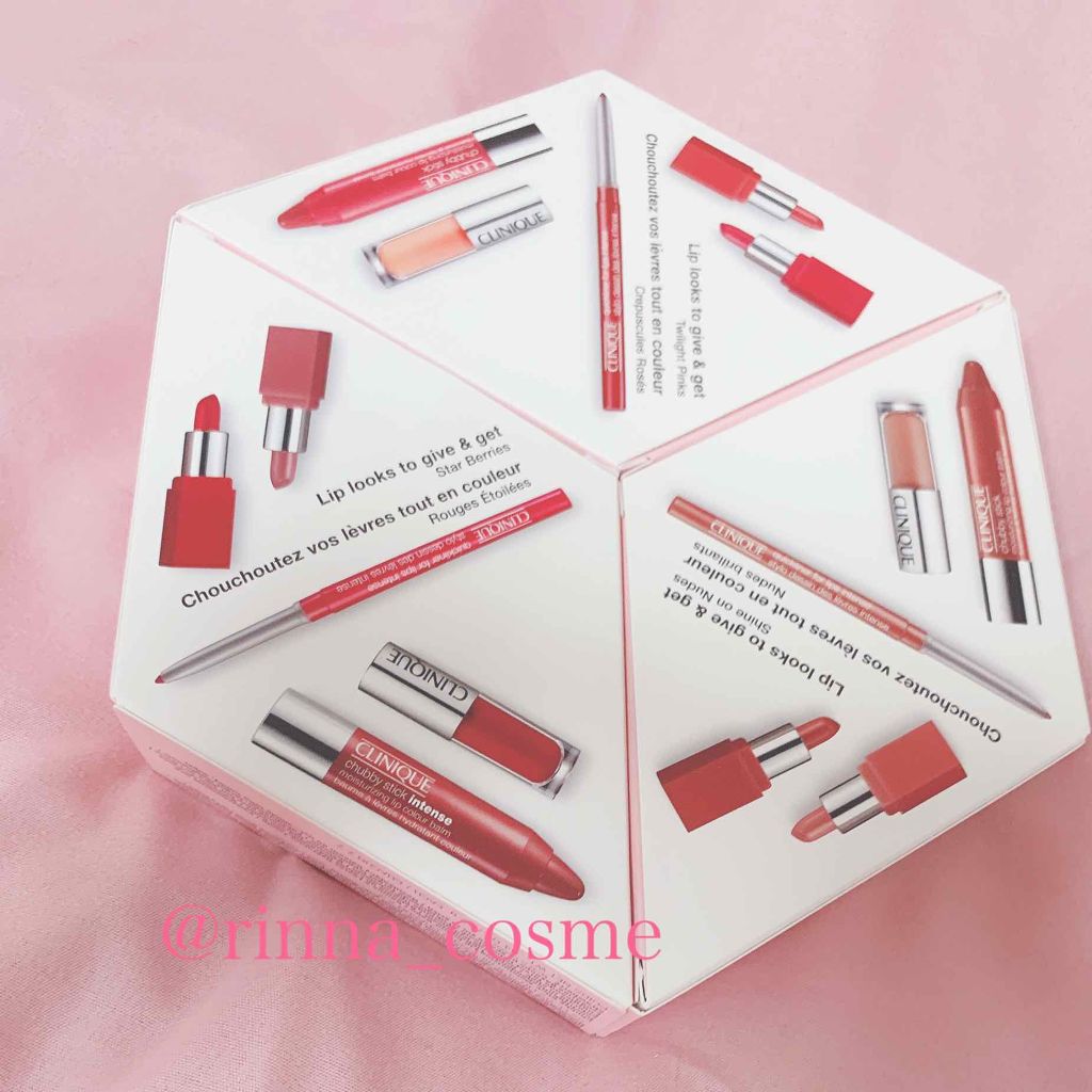 CLINIQUE ホリデイ リップ コレクションのクチコミ「きらきら〜可愛いー💕

ホリデイリップコレクション‼︎
¥7920円税込

口紅2本、リップ、.....」（2枚目）