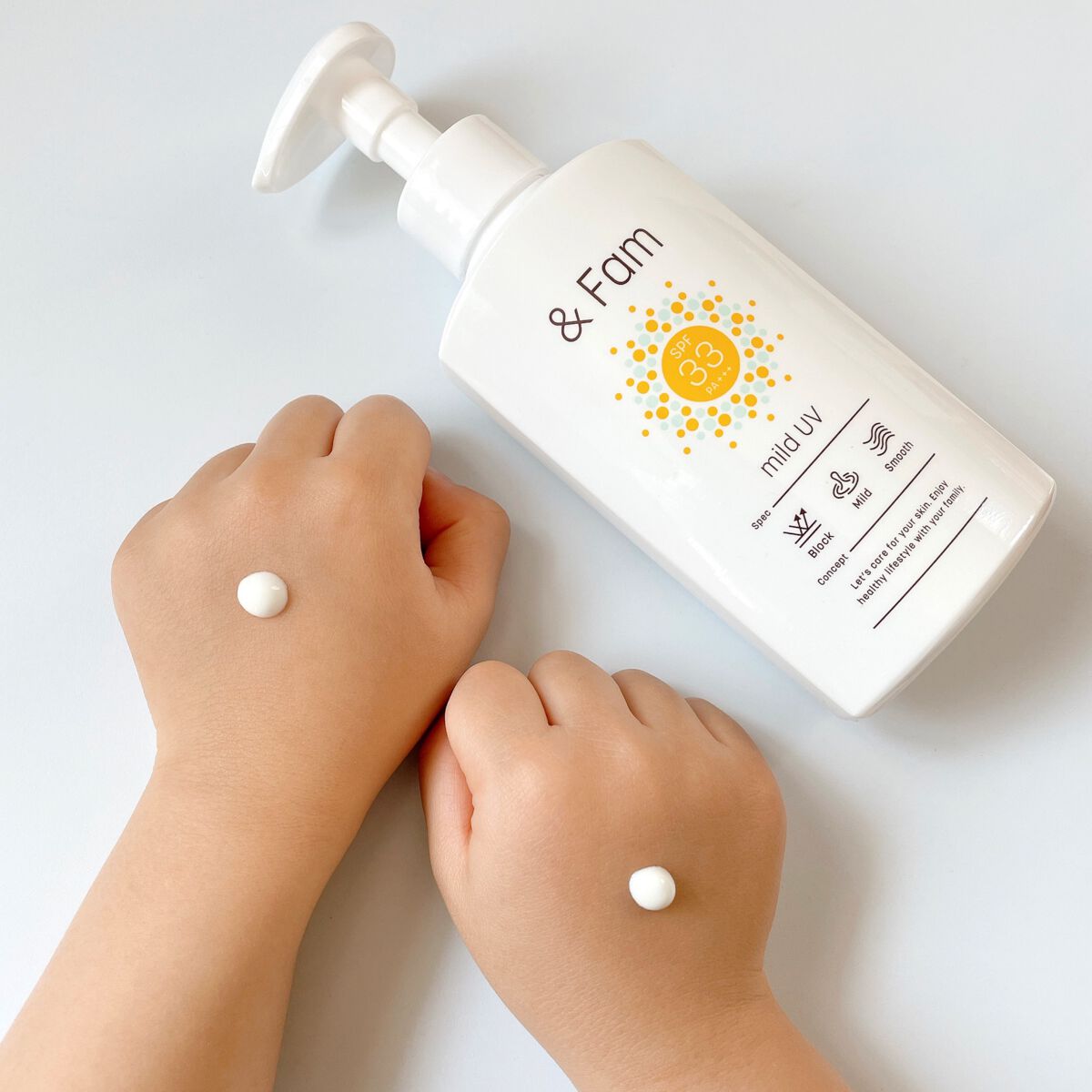 マイルドUV SPF33 PA+++/& Fam/日焼け止めジェルを使ったクチコミ(2枚目)