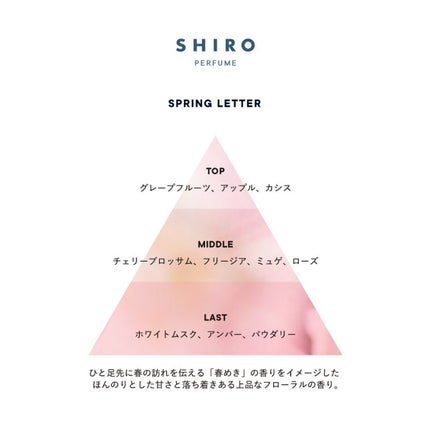 SPRING LETTER オードパルファン/SHIRO/香水(レディース)を使ったクチコミ(2枚目)