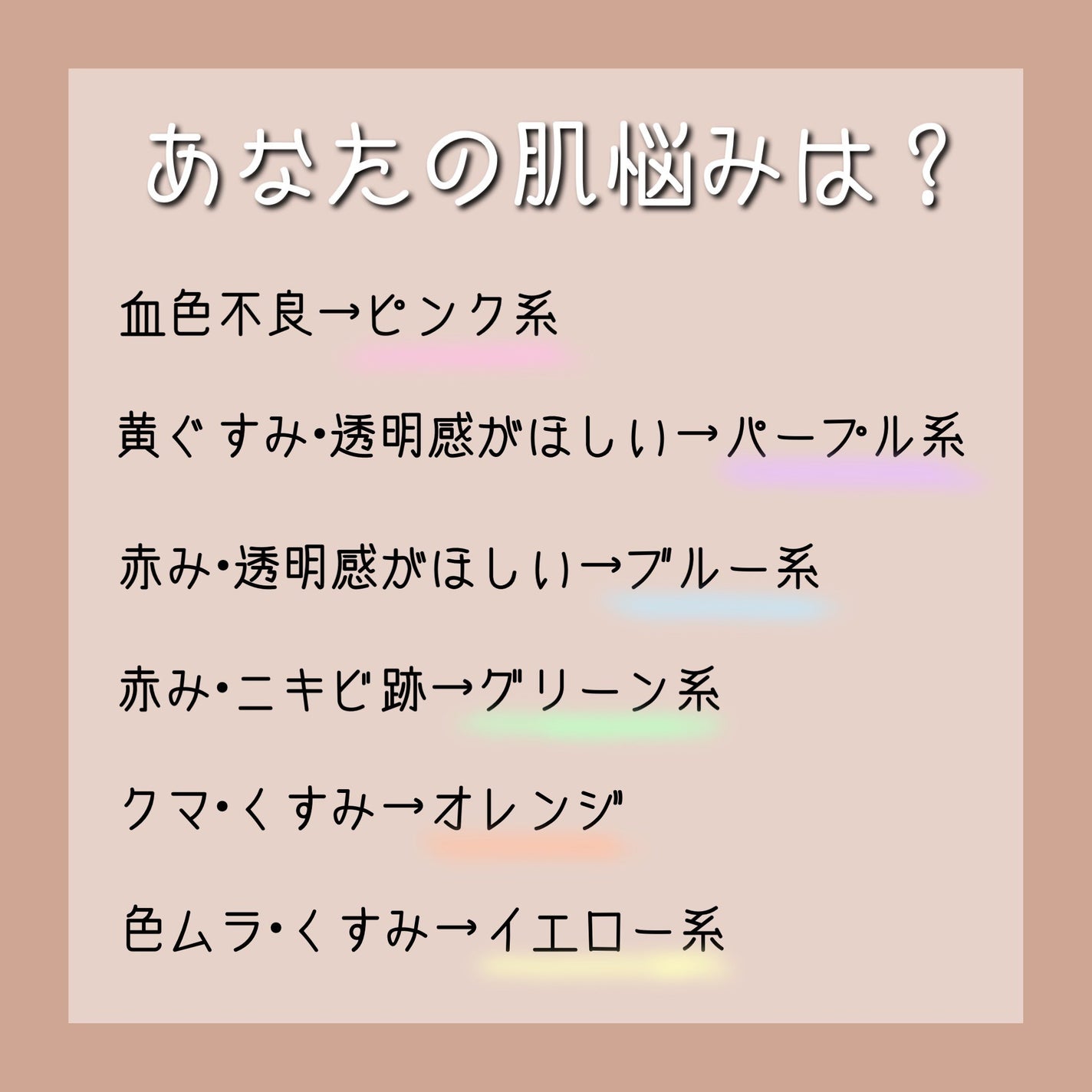 瑞樹澄葉@メイクのアレコレ on LIPS 「\保存版!/【肌悩み別】コントロールカラーの選び方!こんにちは..」(2枚目)