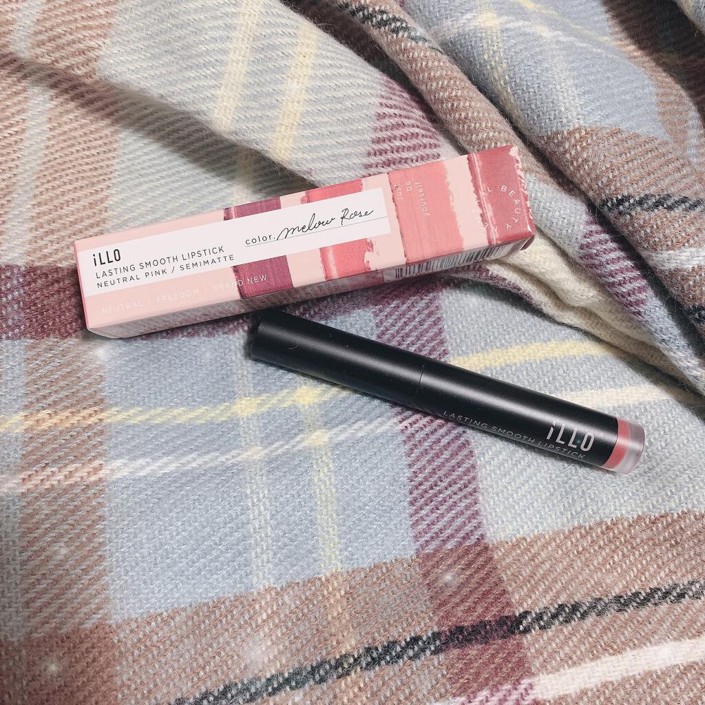 LASTING SMOOTH LIPSTICK(ラスティングスムースリップスティック) メロウローズ/iLLO/口紅を使ったクチコミ（1枚目）