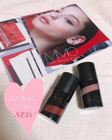 MiMC ミネラルリキッドルージュのクチコミ「😳🆕MiMCの2018AW新作です❤️💄💋
艶感が美しくて、即買いしちゃぃましたっ😽しかも2色.....」（1枚目）