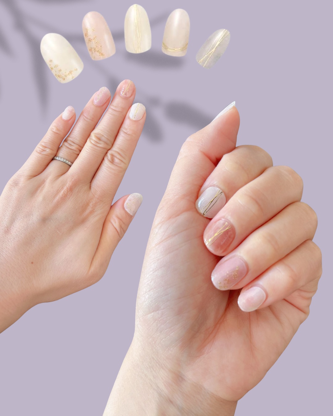 リアルジェルネイルシール ピュアロータス/BEAUTY AVENUE/ネイルシールを使ったクチコミ（2枚目）