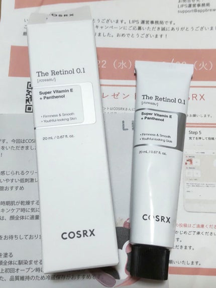 RXザ・レチノール0.1クリーム/COSRX/フェイスクリームを使ったクチコミ(1枚目)
