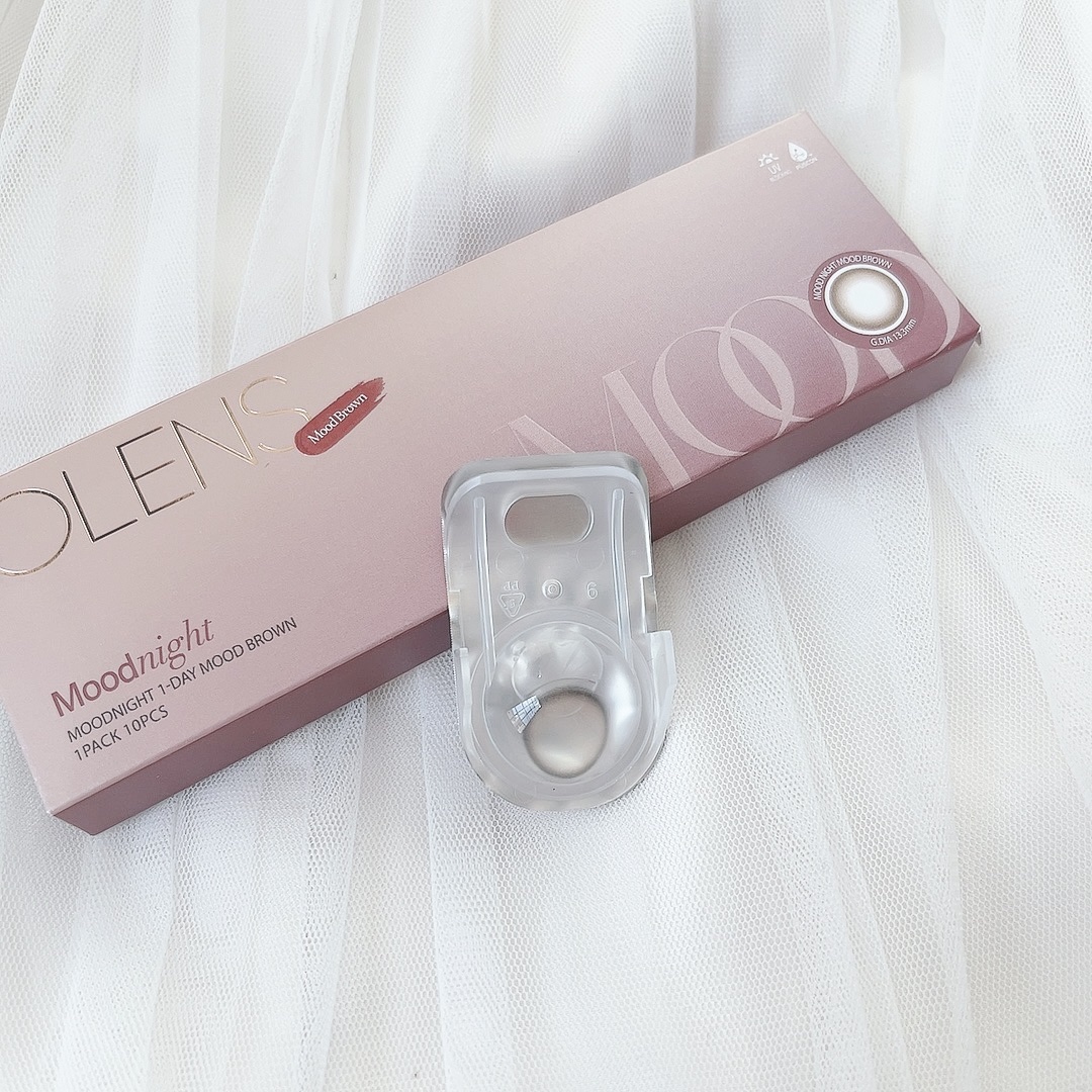 Moodnight 1day Mood Brown/OLENS/ワンデー（１DAY）カラコンを使ったクチコミ（2枚目）