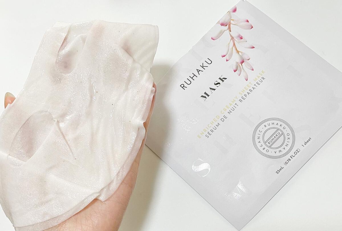 月桃エンリッチクリーミーシートマスク/琉白(ルハク)/シートマスク・パックを使ったクチコミ(4枚目)