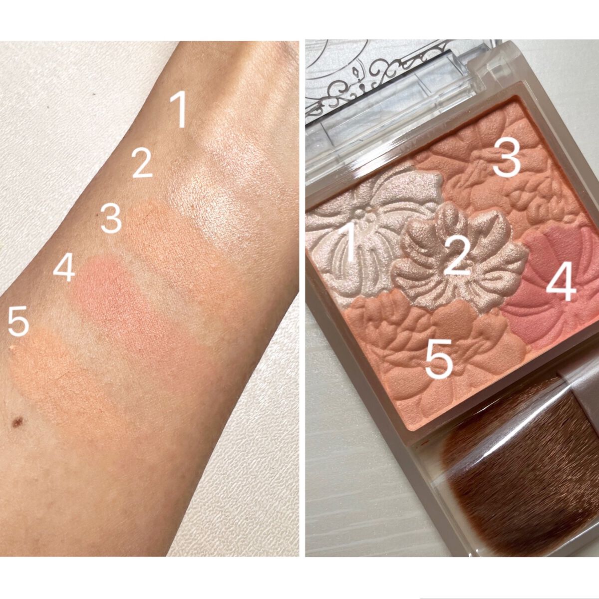 グロウフルールチークス(ブレンドタイプ)/キャンメイク/パウダーチークを使ったクチコミ(4枚目)