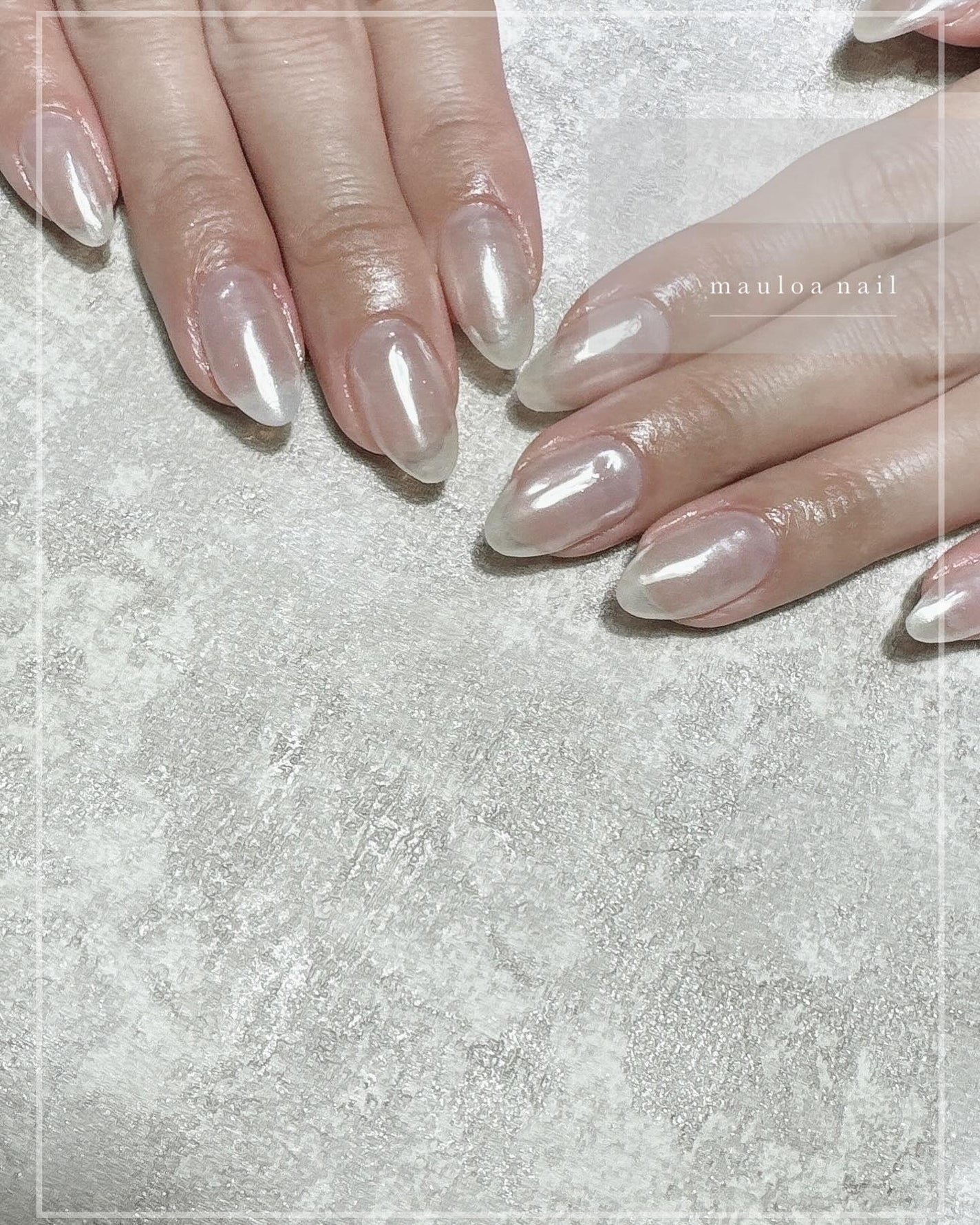 mauloa_nail on LIPS 「・ホワイトミラーネイル⭐️シンプルで可愛い♡いつもありがとうご..」(1枚目)