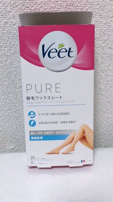 Veet ピュア 脱毛ワックスシート 敏感肌用のクチコミ「#Veet
#ピュア 脱毛ワックスシート 敏感肌用

✼••┈┈••✼••┈┈••✼••┈┈•.....」（1枚目）