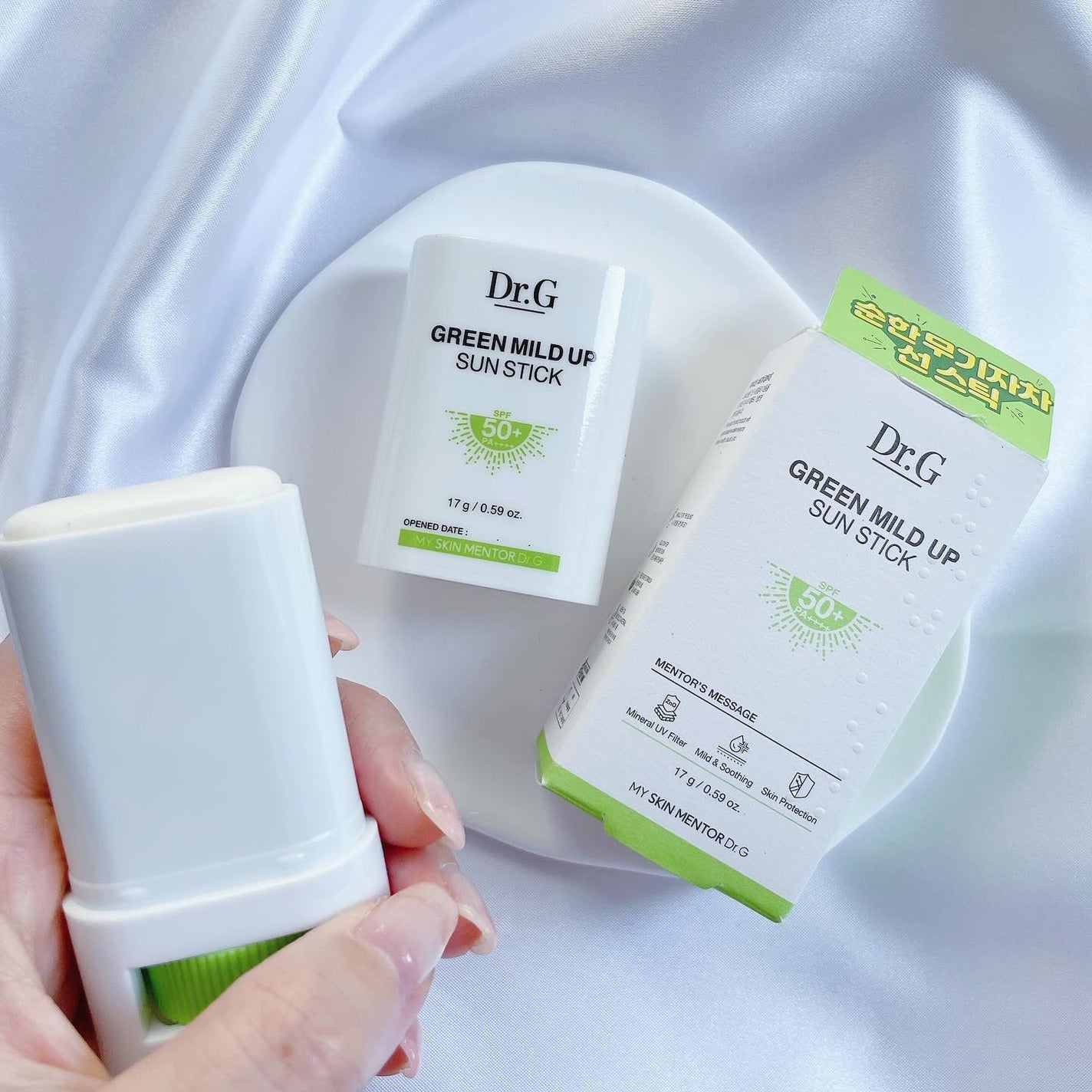 グリーンマイルドサンスティック SPF50+ PA++++/Dr.G/日焼け止めスティックを使ったクチコミ(1枚目)