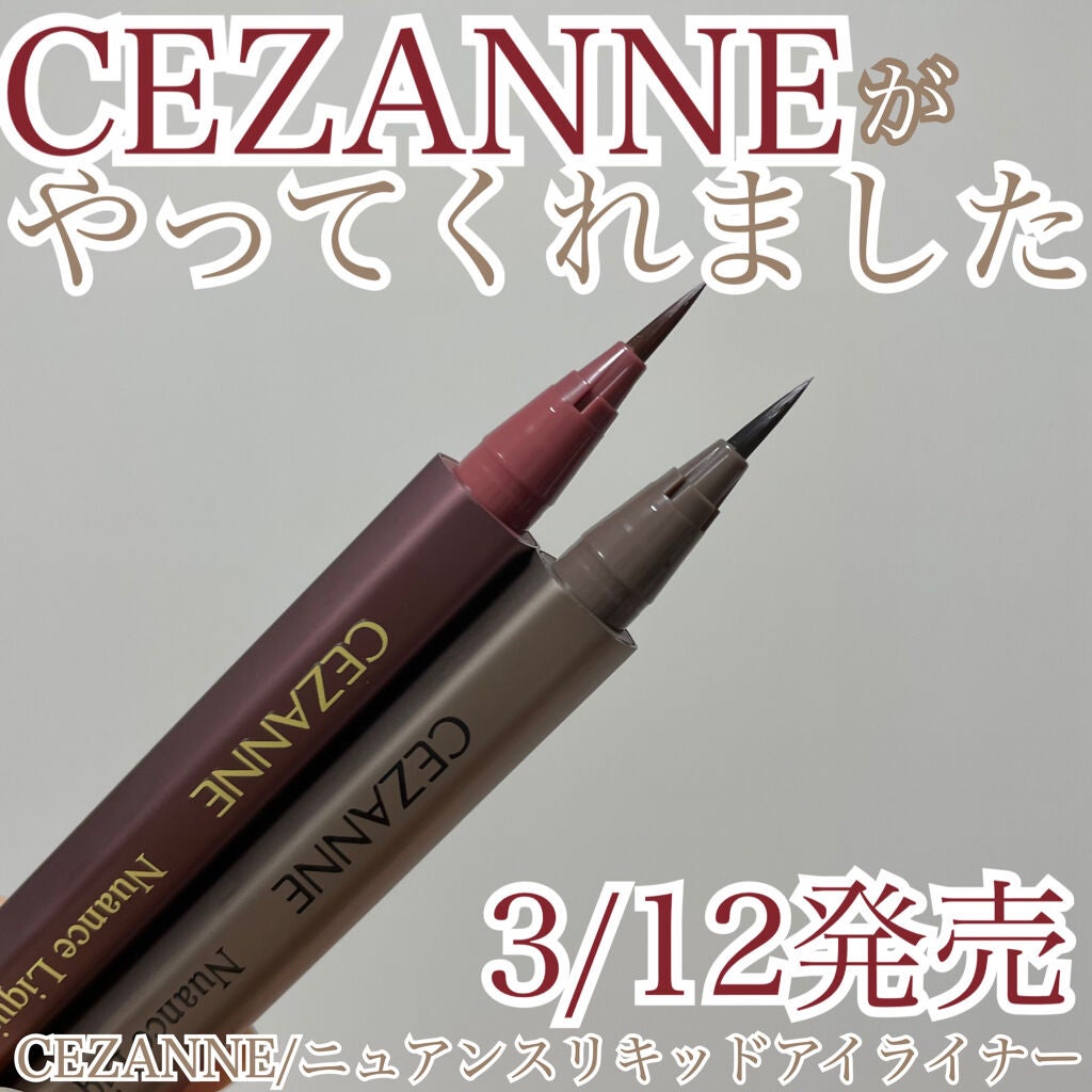 ニュアンスリキッドアイライナー/CEZANNE/リキッドアイライナーを使ったクチコミ(1枚目)