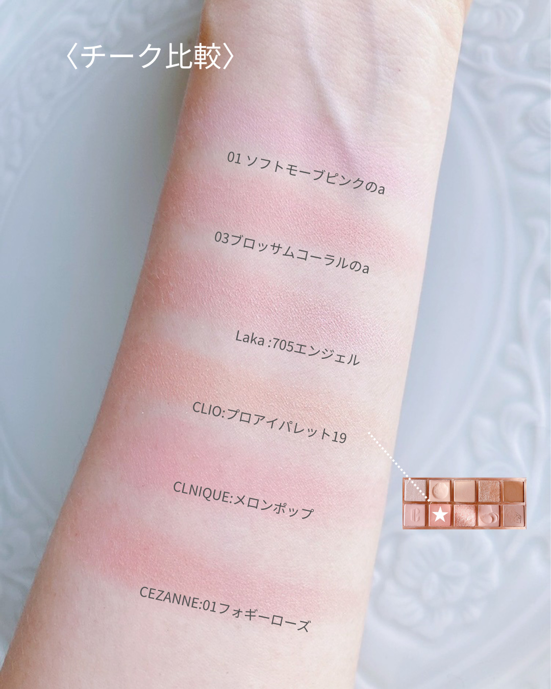 チークブラッシュ/CEZANNE/パウダーチークを使ったクチコミ（3枚目）