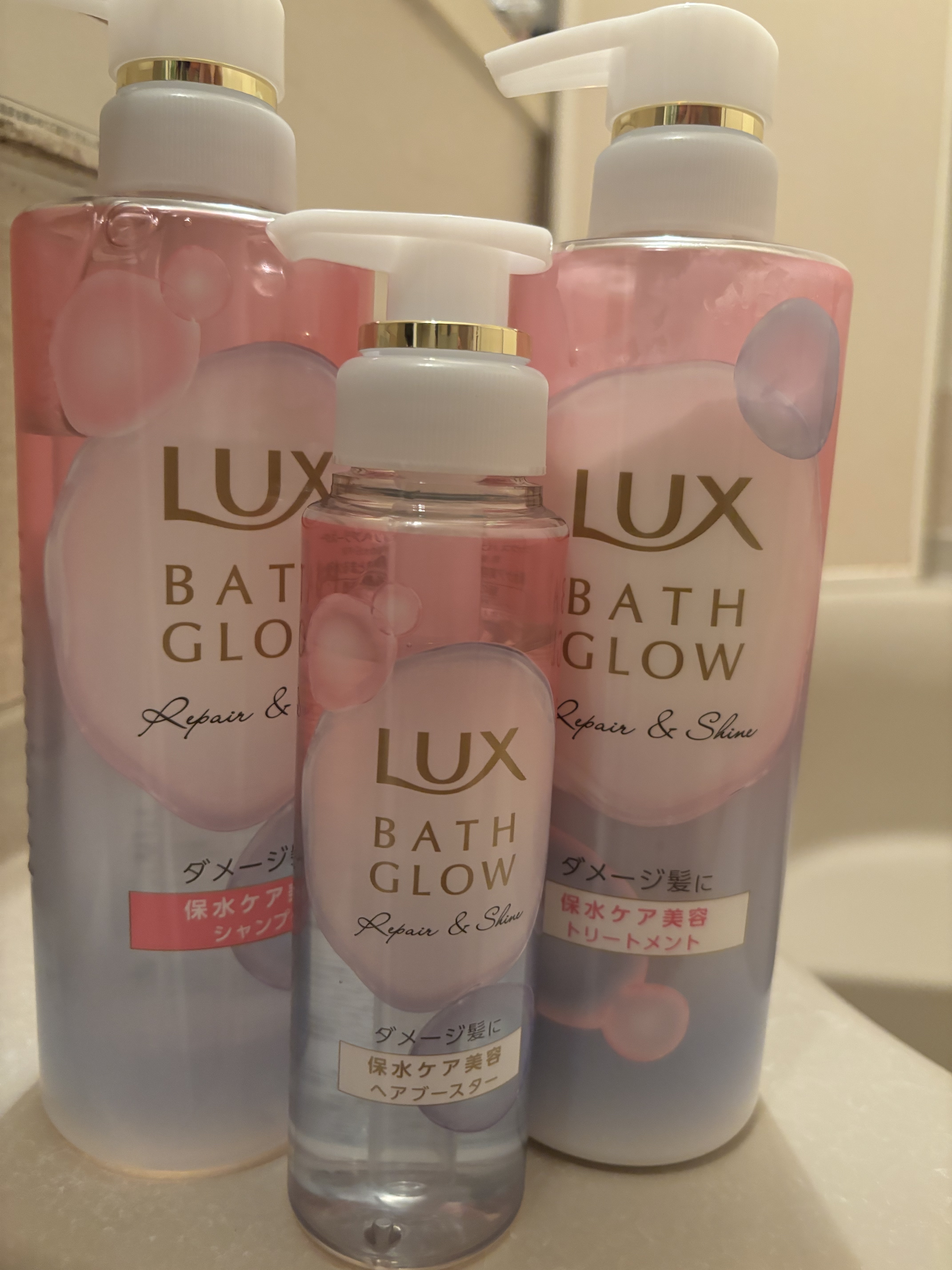 バスグロウ リペア&シャイン シャンプー / トリートメント/LUX/市販シャンプーを使ったクチコミ（1枚目）