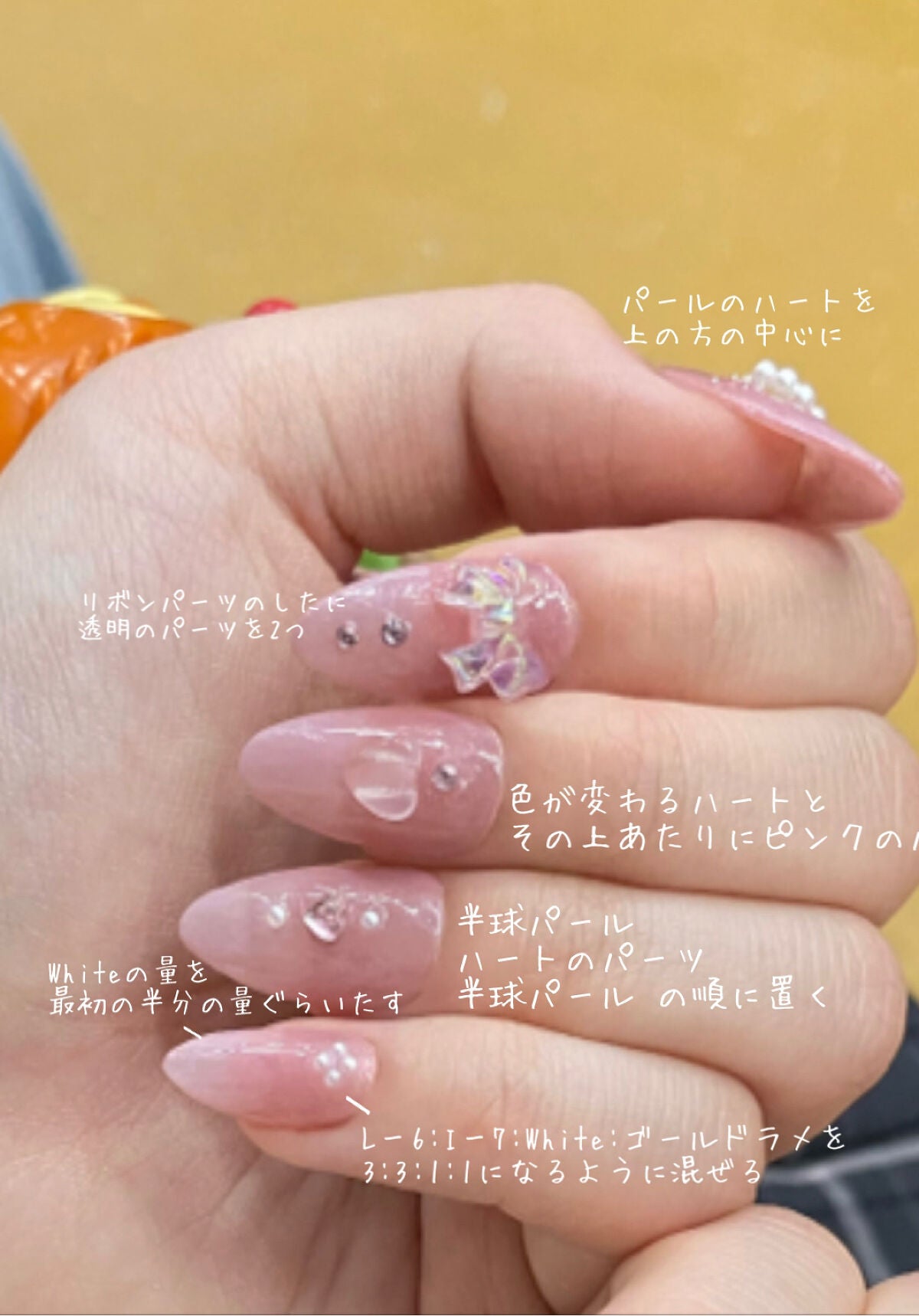 non.. on LIPS 「♥ワンホン風!中華ネイル♥カラージェル・セリアジェルネイルWh..」(3枚目)