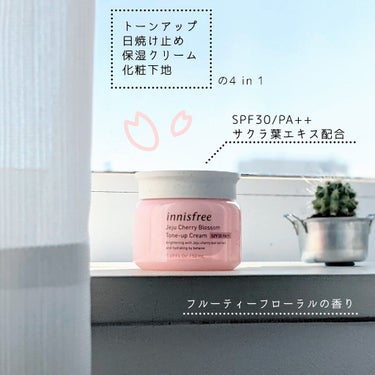 チェリーブロッサム トーンアップ クリーム UV/innisfree/フェイスクリームを使ったクチコミ（2枚目）