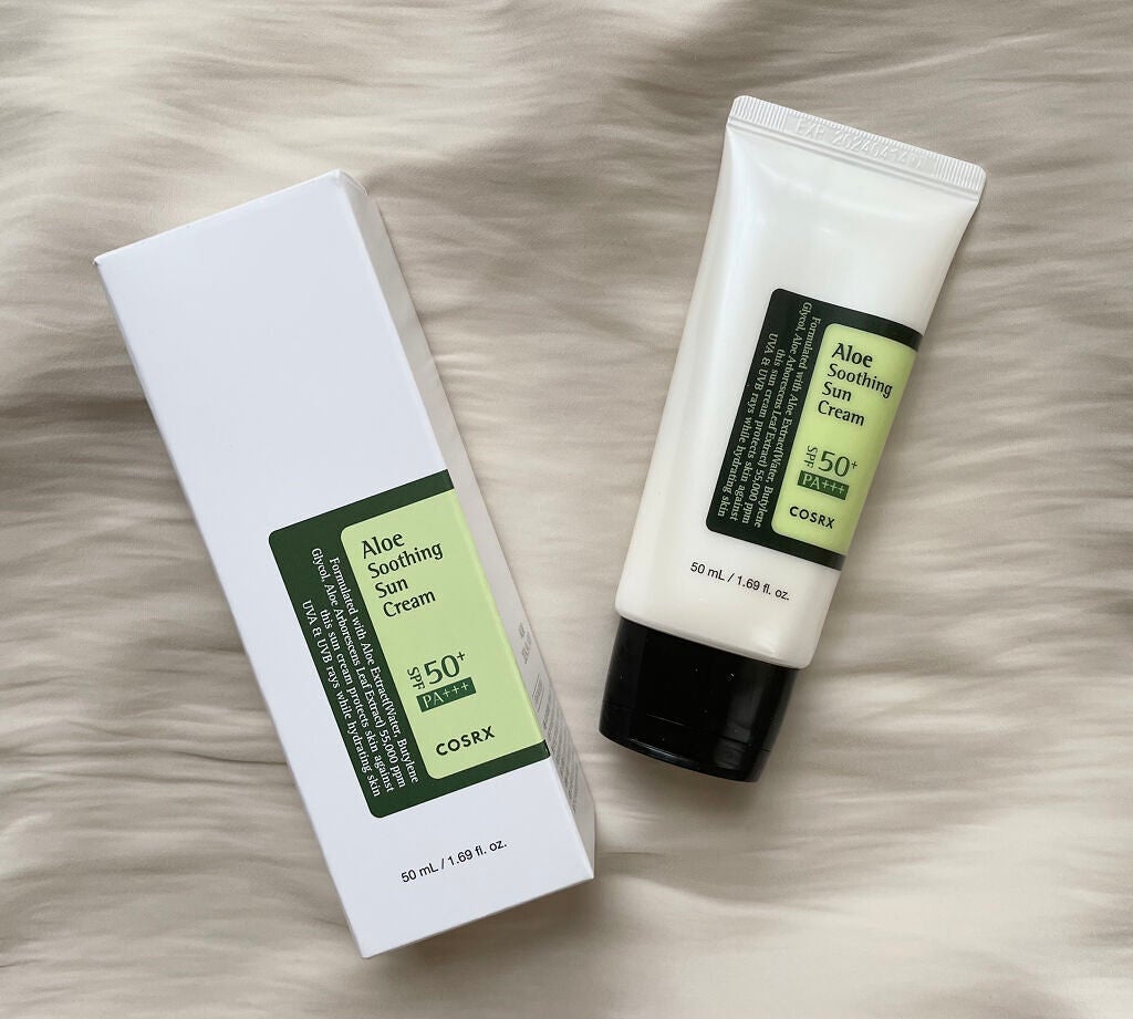 アロエスージングUVクリーム SPF50+ PA+++/COSRX/日焼け止めクリームを使ったクチコミ(1枚目)