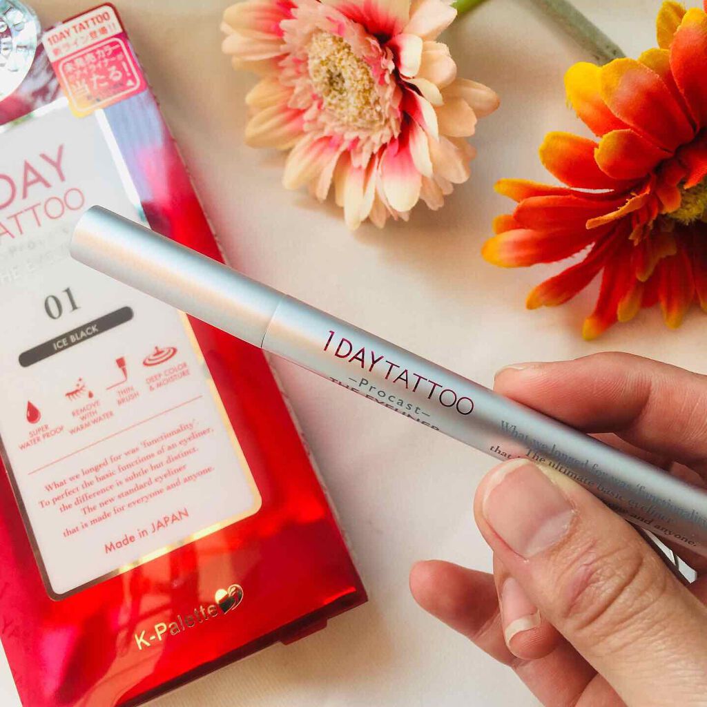 1DAY TATTOO プロキャスト ザ・アイライナー/K-パレット/リキッドアイライナーを使ったクチコミ(2枚目)