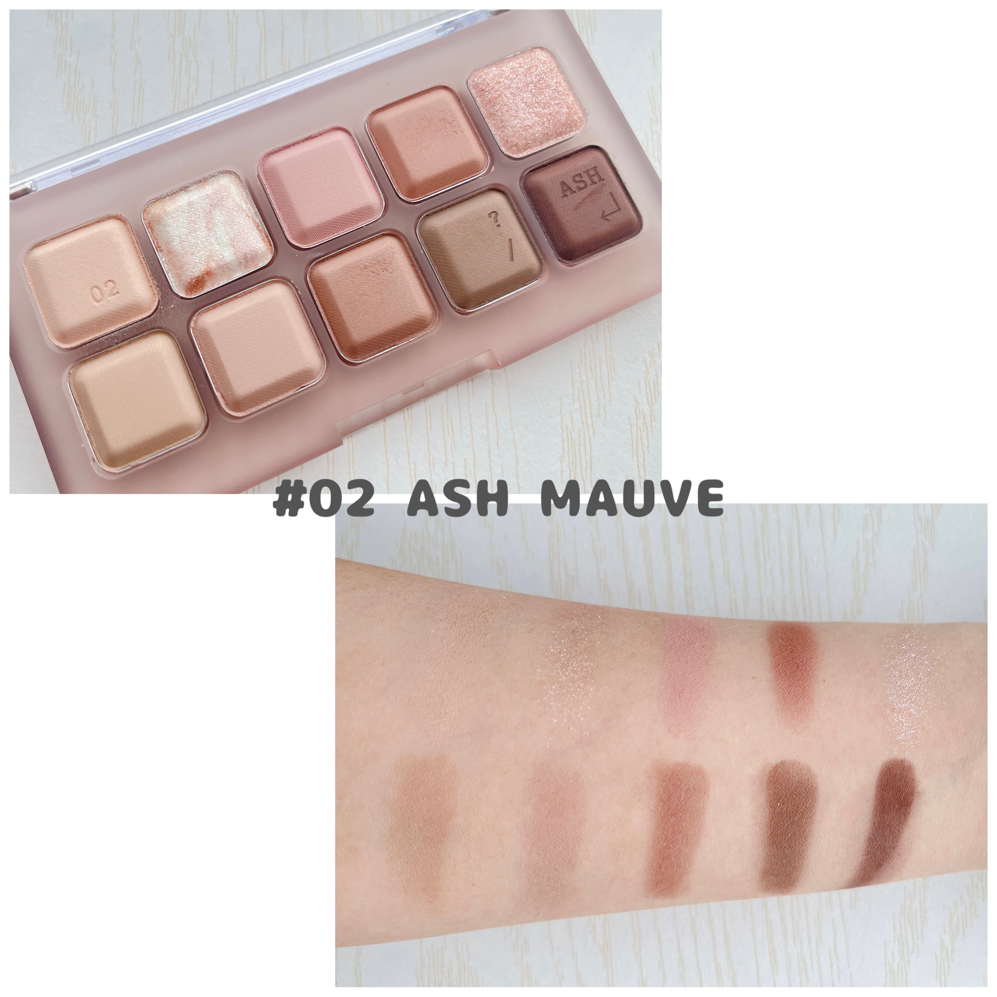 ムードキーボード 02 アッシュモーヴ(Ash Mauve)/lilybyred/アイシャドウパレットを使ったクチコミ（3枚目）