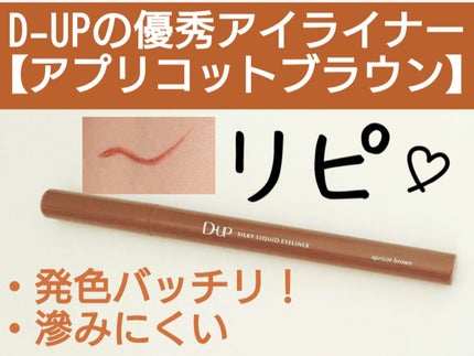 シルキーリキッドアイライナーWP/D-UP/リキッドアイライナーを使ったクチコミ(1枚目)