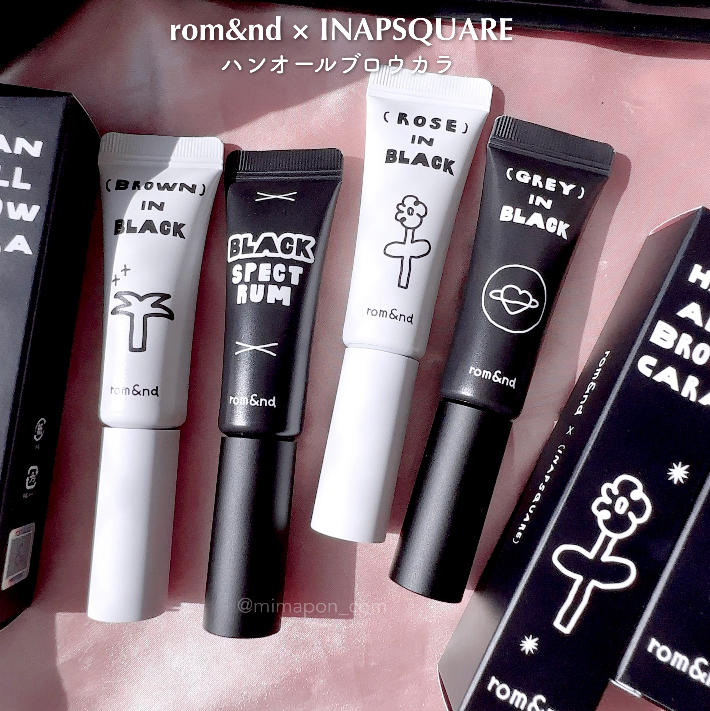 ハンオールブロウカラ 03 モダンベージュ（INAPSQUAREコラボ）/rom&nd/眉マスカラを使ったクチコミ（3枚目）