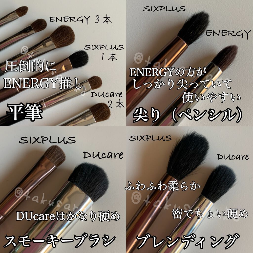 SIXPLUS コーヒー色アイメイクブラシ7本セット/SIXPLUS/メイクブラシを使ったクチコミ(10枚目)
