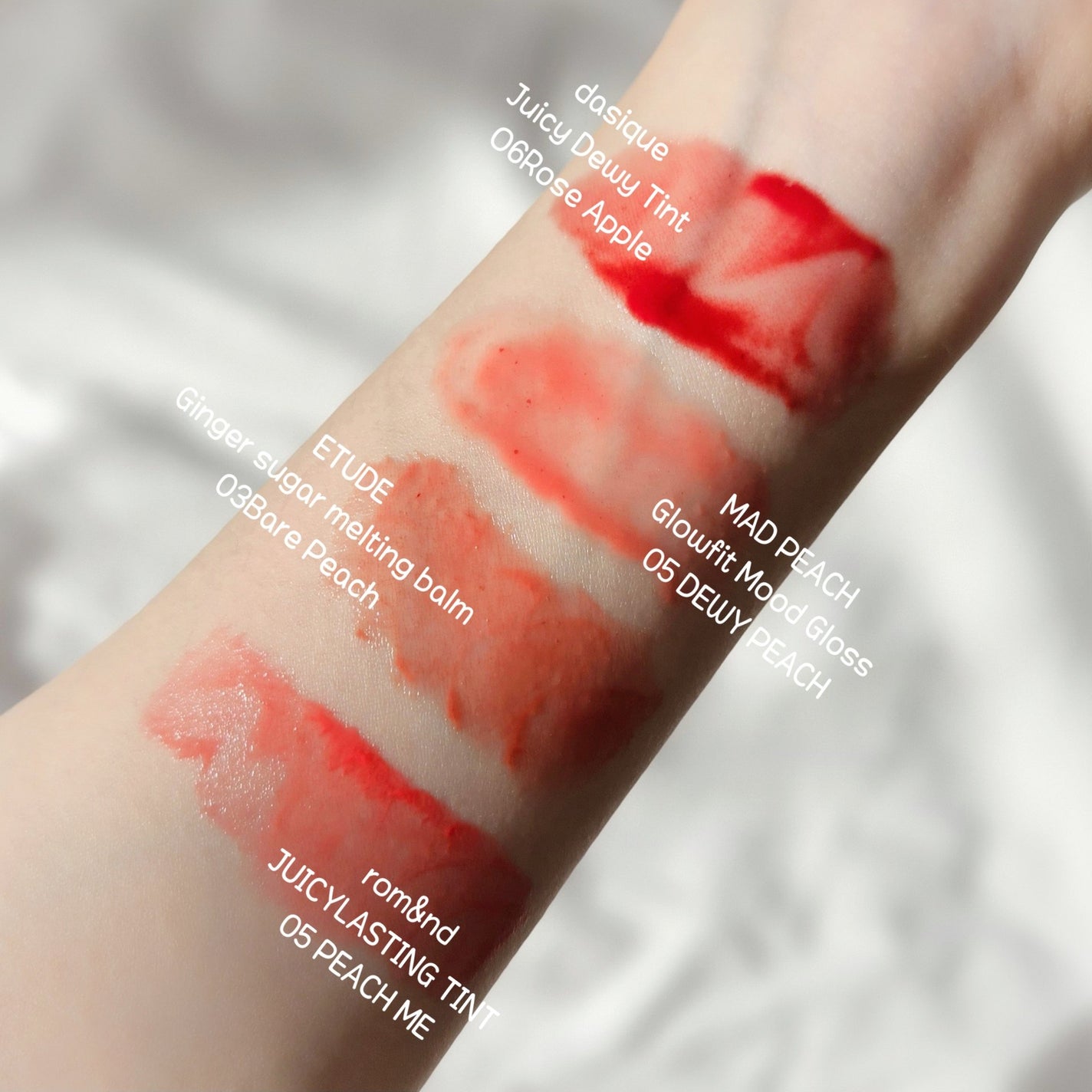 ジューシーラスティングティント/rom&nd/リップティントを使ったクチコミ(4枚目)
