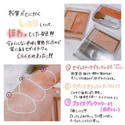 チークブラッシュ/CEZANNE/パウダーチークを使ったクチコミ(3枚目)