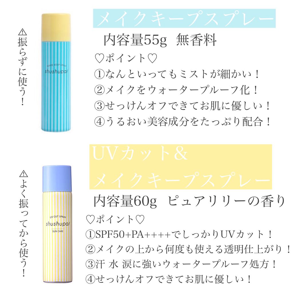 メイクキープスプレー/shushupa!/ミスト状化粧水を使ったクチコミ(2枚目)