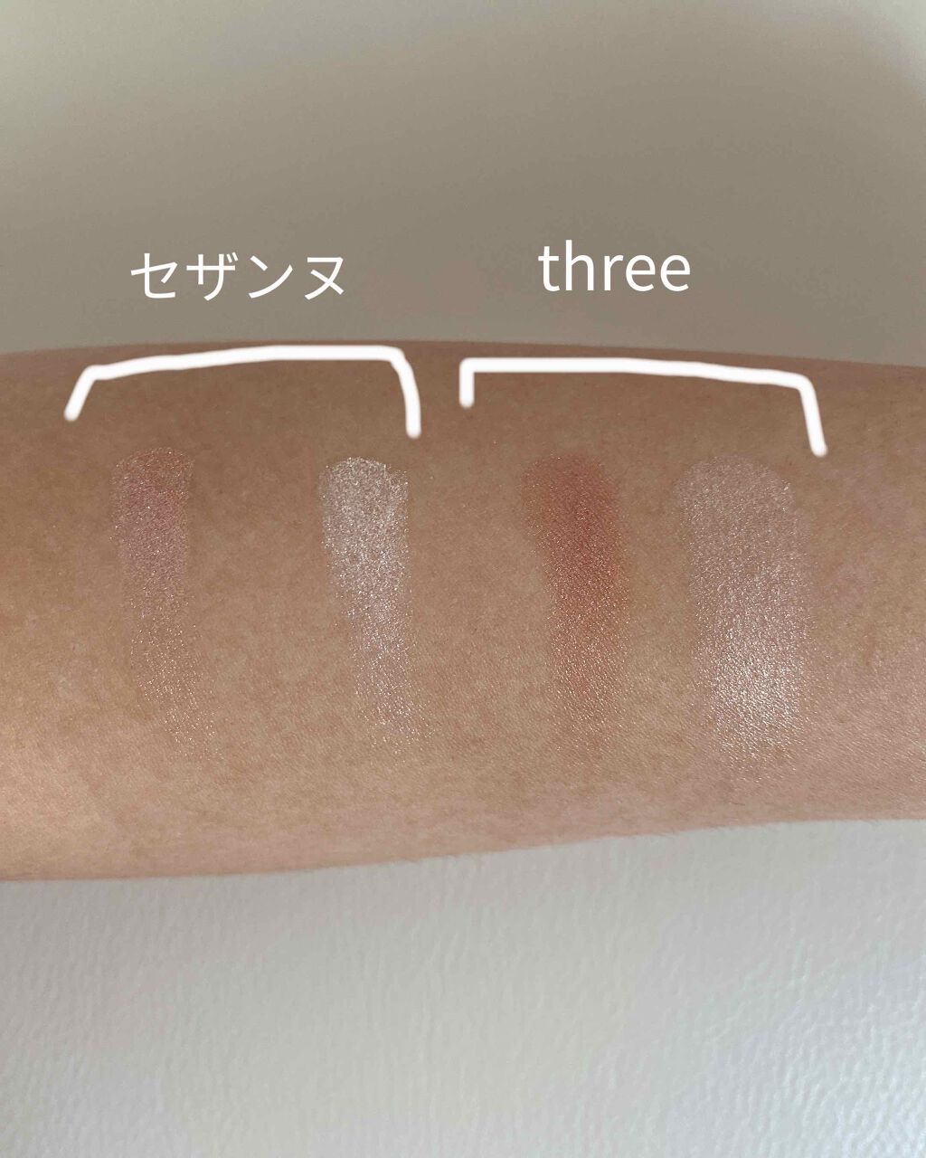 THREE シマリング グロー デュオ/THREE/クリームハイライトを使ったクチコミ（3枚目）