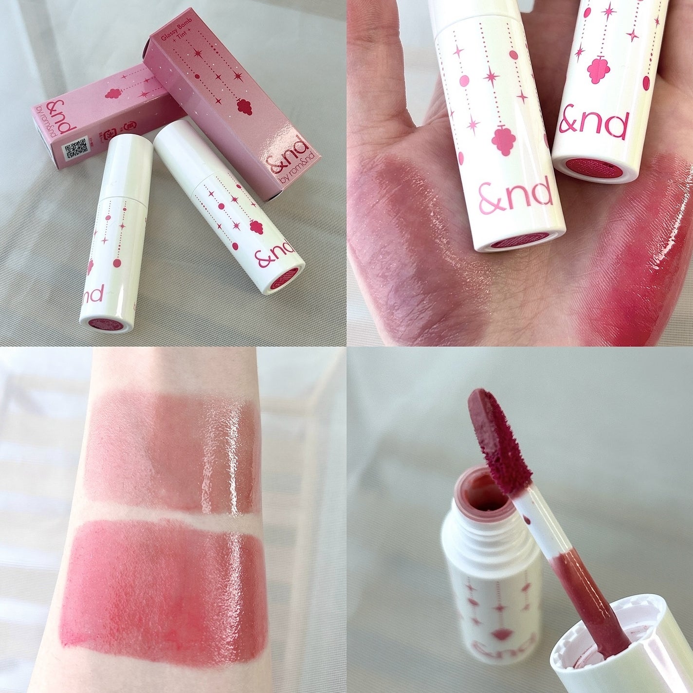 アンドバイロムアンド グラッシーボムティント/&nd by rom&nd/リップティントを使ったクチコミ(7枚目)