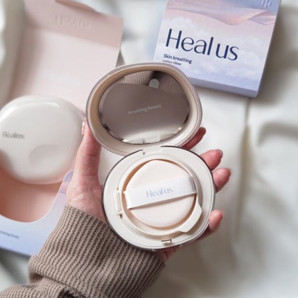 ブリージンググロークッション/Healus/クッションファンデーションを使ったクチコミ(5枚目)