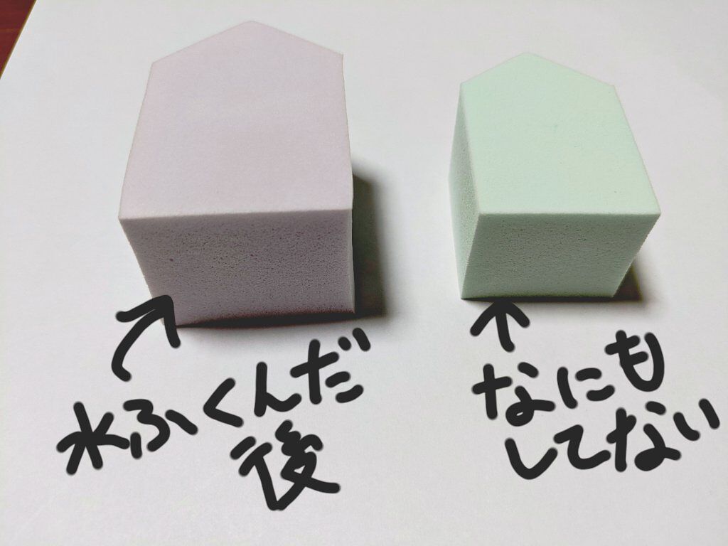 DAISO メイクアップスポンジ（バリューパック、ハウス型、１４個）のクチコミ「#DAISO #コスメティックパフ

パフ難民でもあるこんにゃくです💦

水含ませて使うスポン.....」（2枚目）