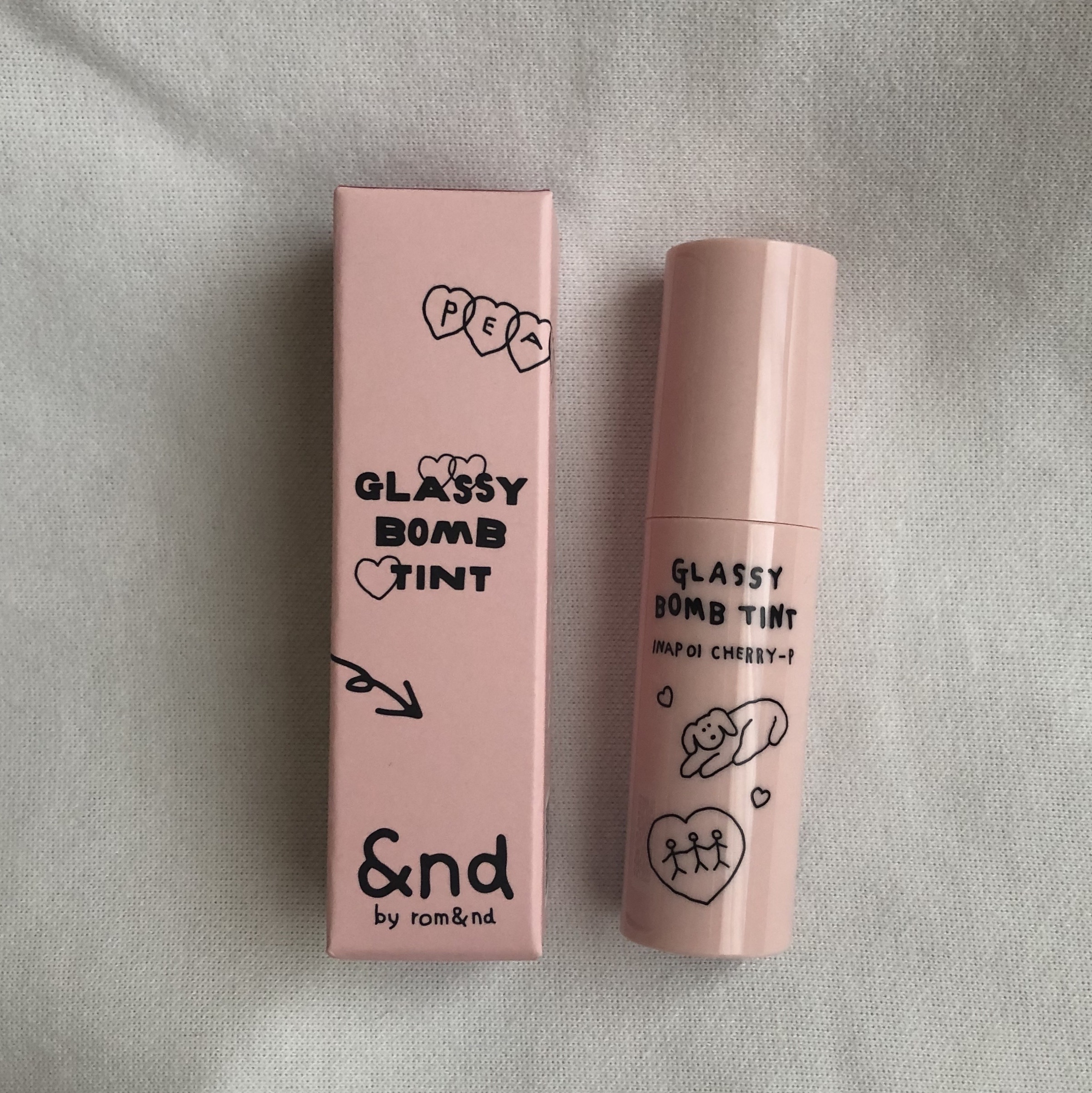 グラッシーボムティント/&nd by rom&nd/リップティントを使ったクチコミ（1枚目）