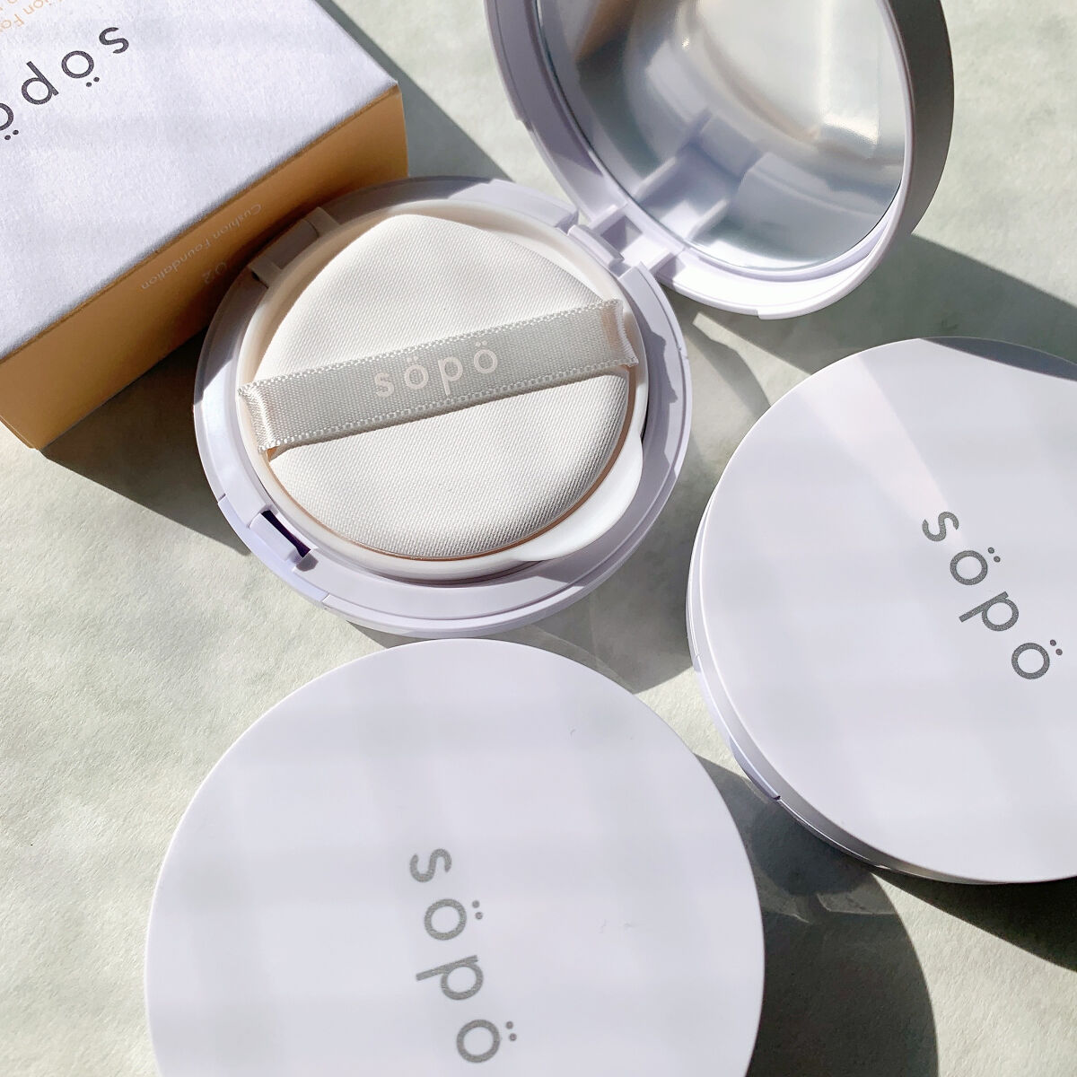 sopo クッションファンデのクチコミ「\ 全国のファミマで手軽に買える🤍 /


⌇sopo クッションファンデ
　01　フェアライ.....」（1枚目）