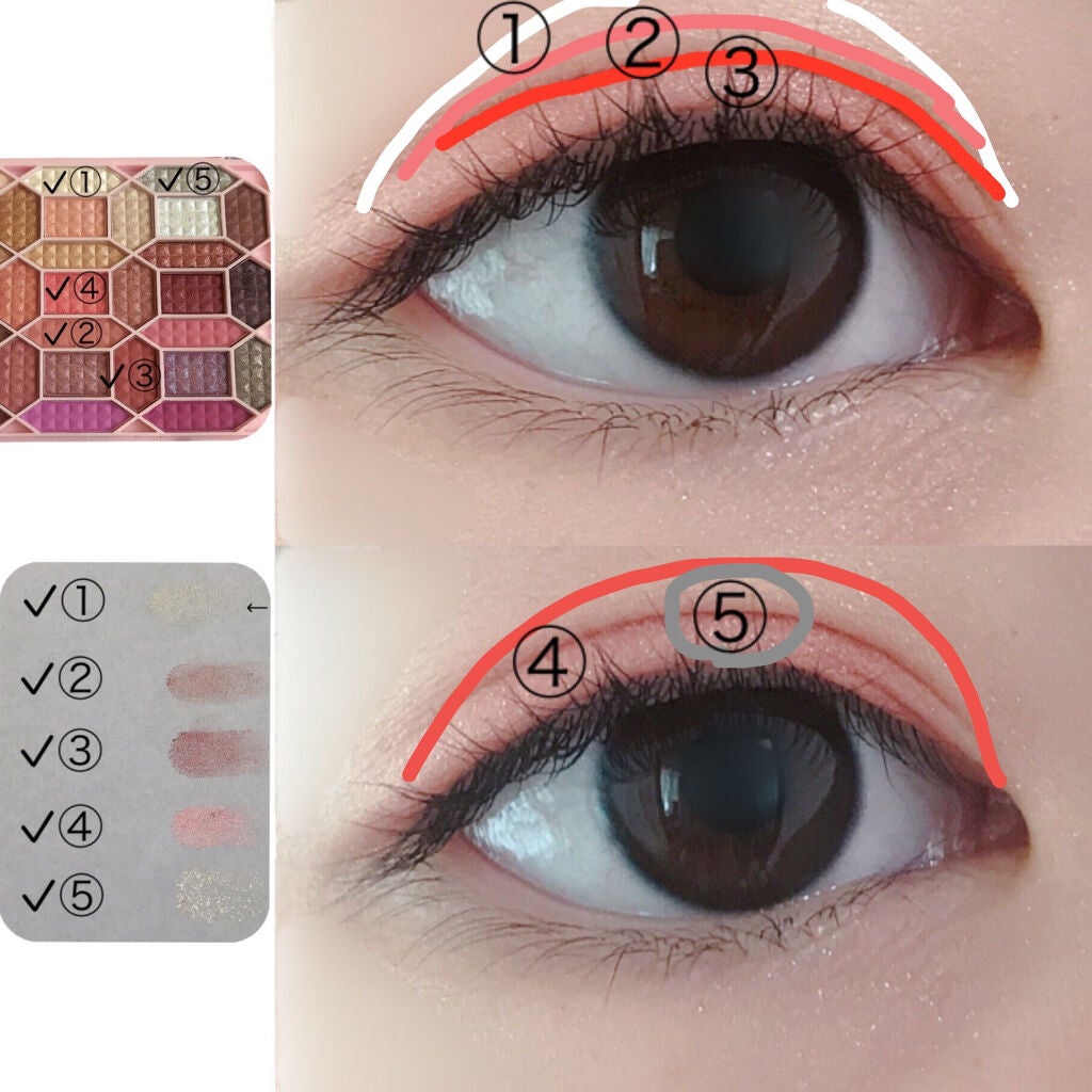 33色プロアイシャドウパレット/Dolly Angel/アイシャドウパレットを使ったクチコミ(6枚目)