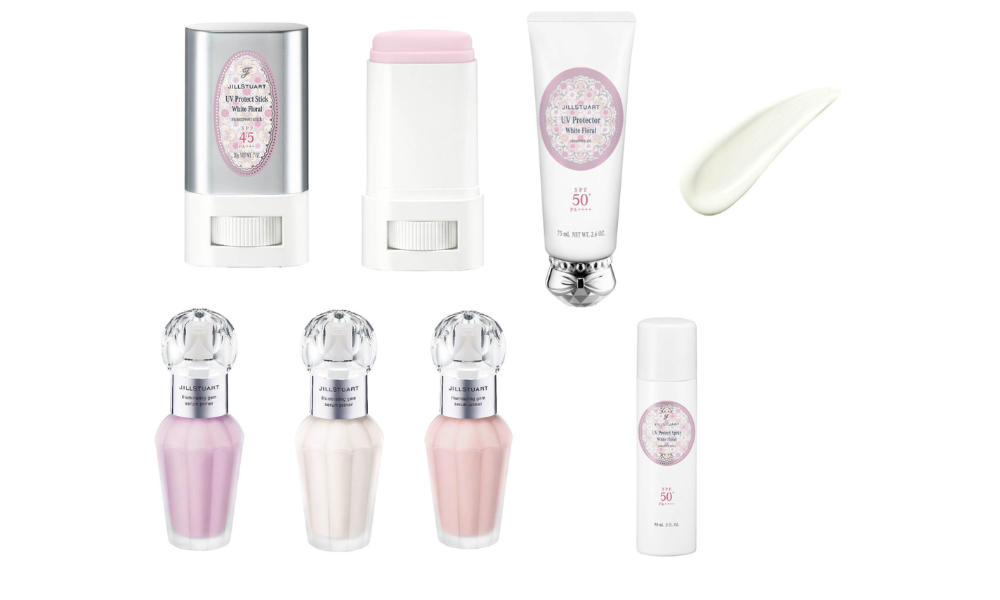 JILL STUART Beautyからホワイトフローラルの香りのUVケアアイテムが登場、さらにメイクアップベースがリニューアル登場!のサムネイル