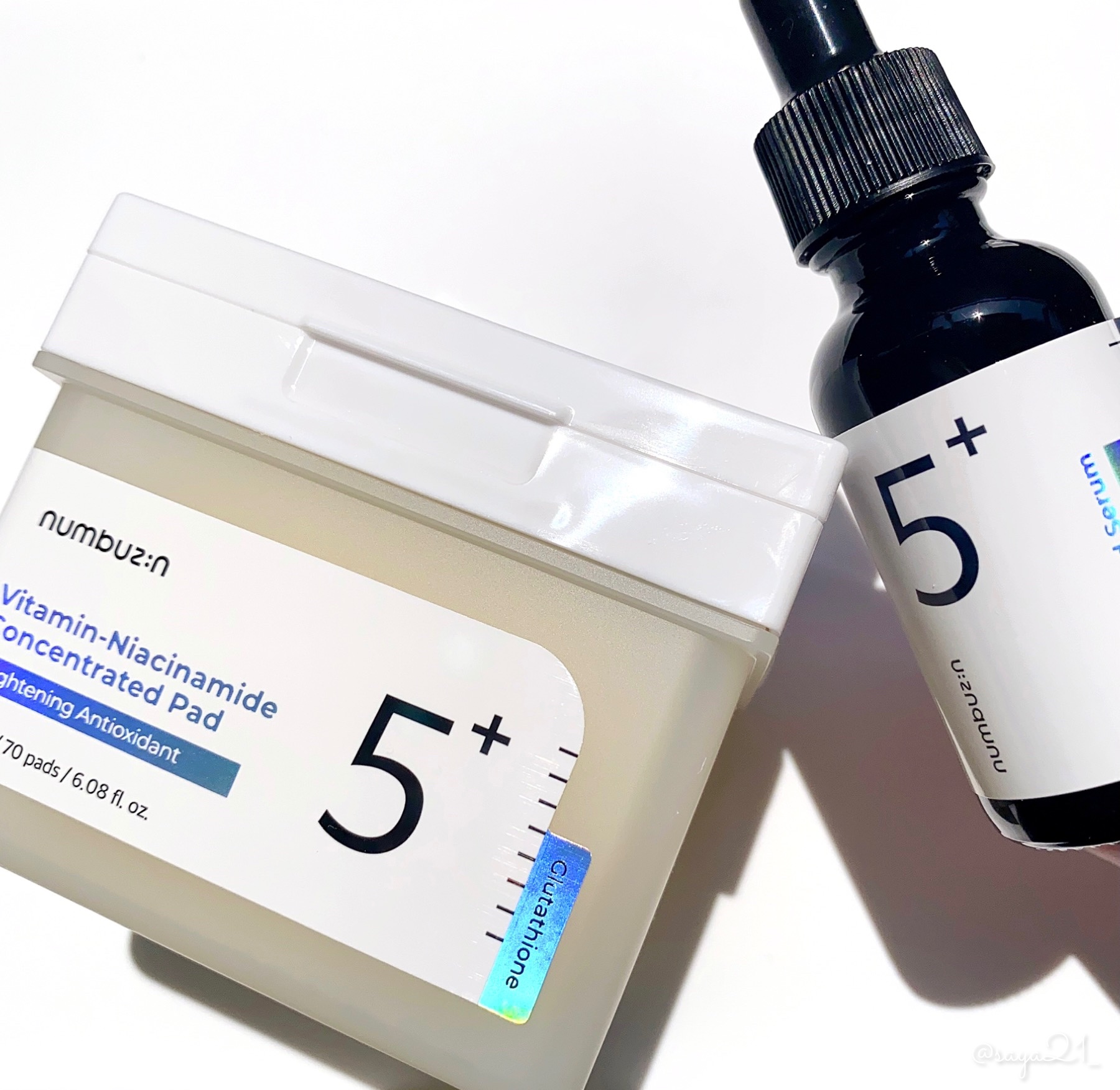 5番 白玉グルタチオンＣフィルムパッド/numbuzin/トナーパッドを使ったクチコミ（1枚目）