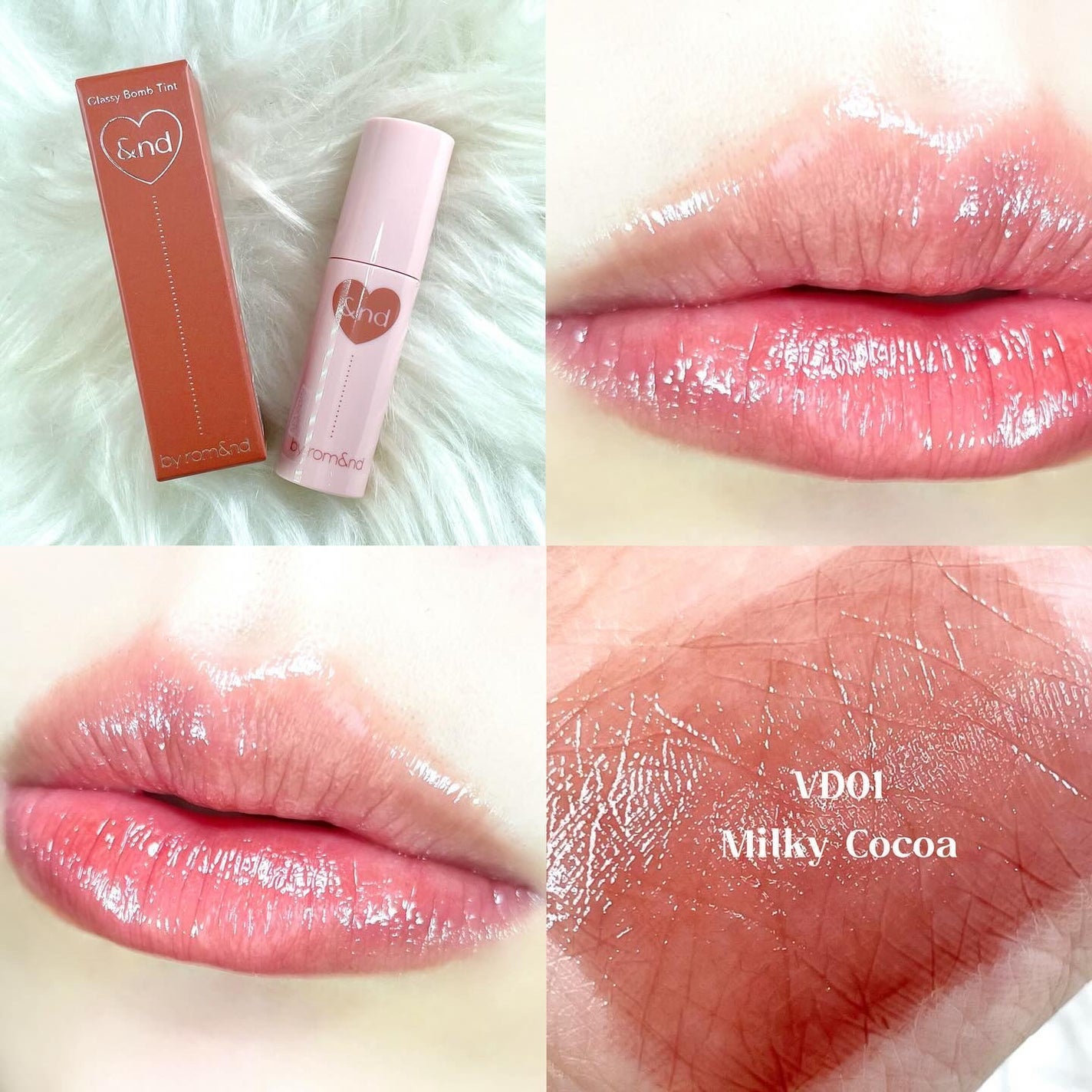 アンドバイロムアンド グラッシーボムティント/&nd by rom&nd/リップティントを使ったクチコミ(3枚目)