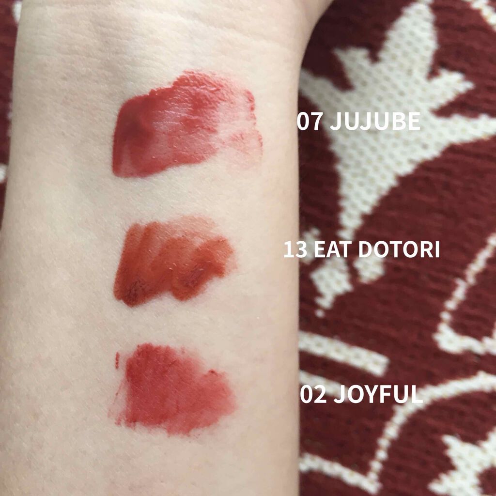 ジューシーラスティングティント/rom&nd/リップティントを使ったクチコミ（2枚目）